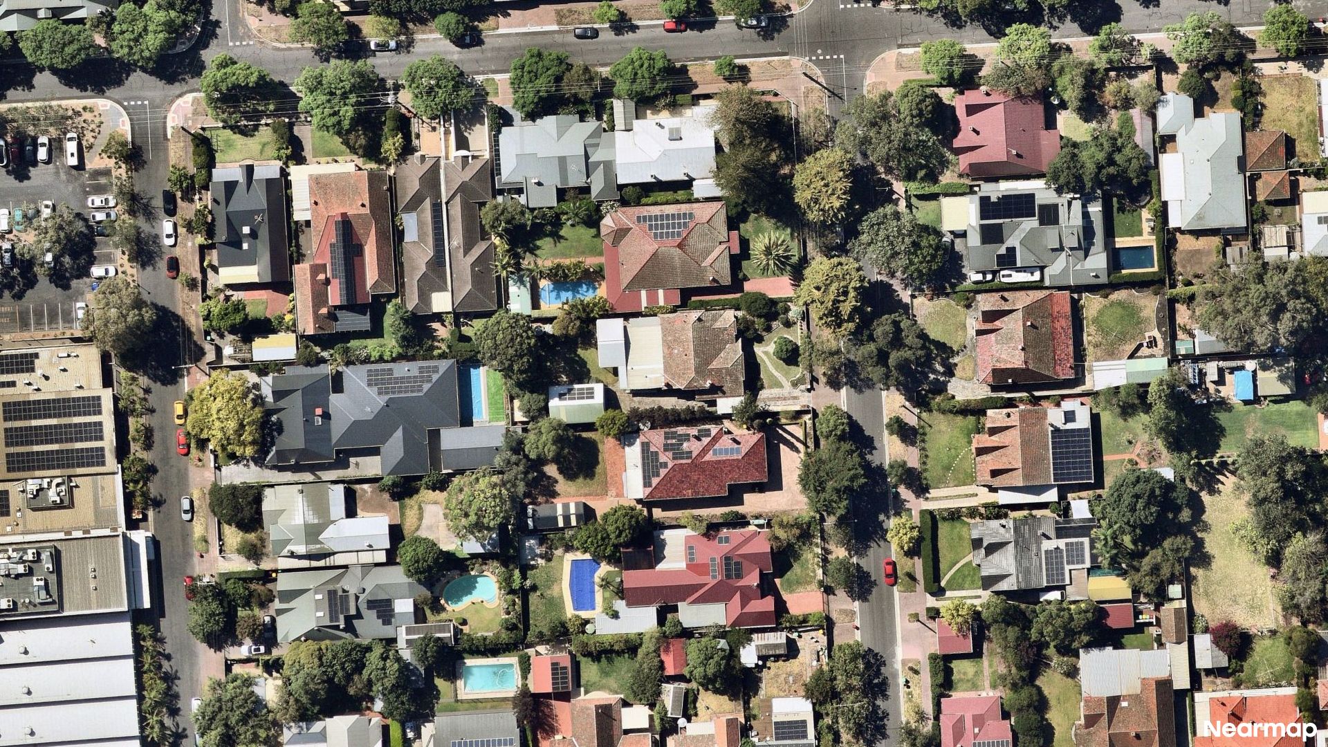 Vertical aerial view
