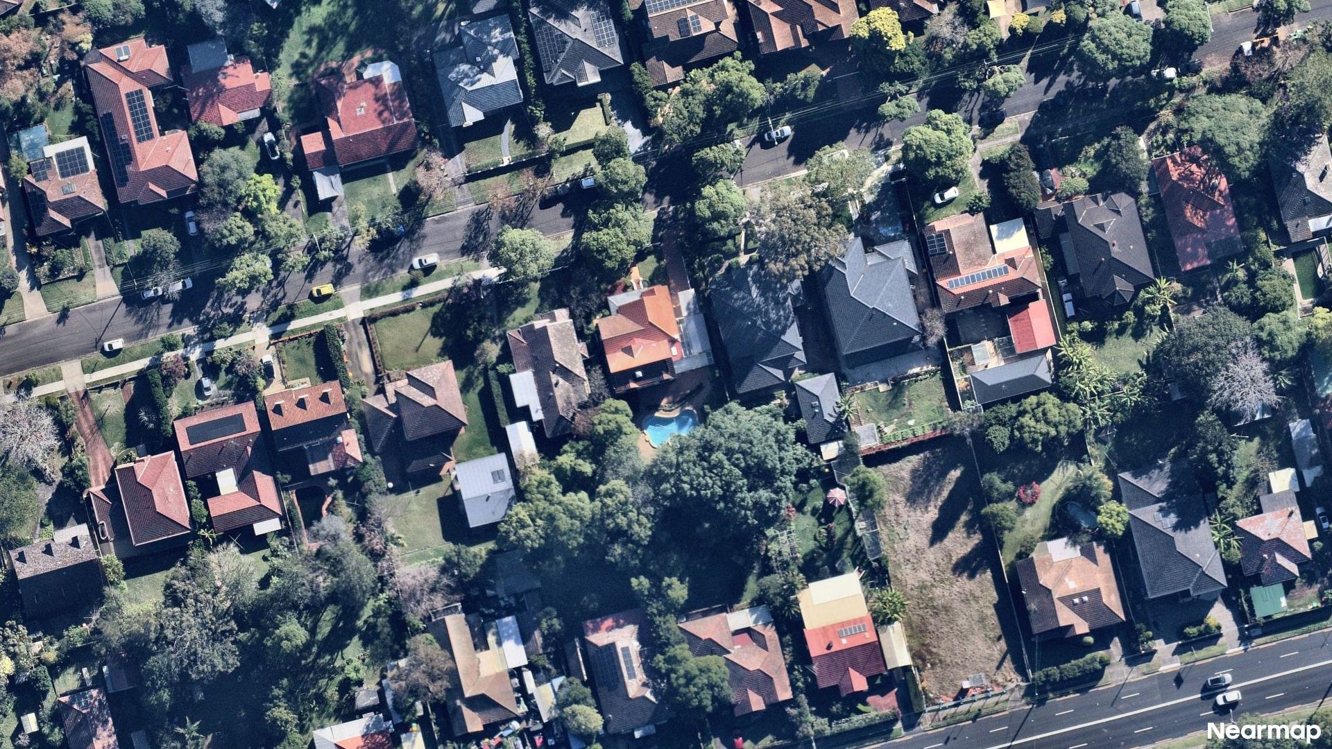 Vertical aerial view