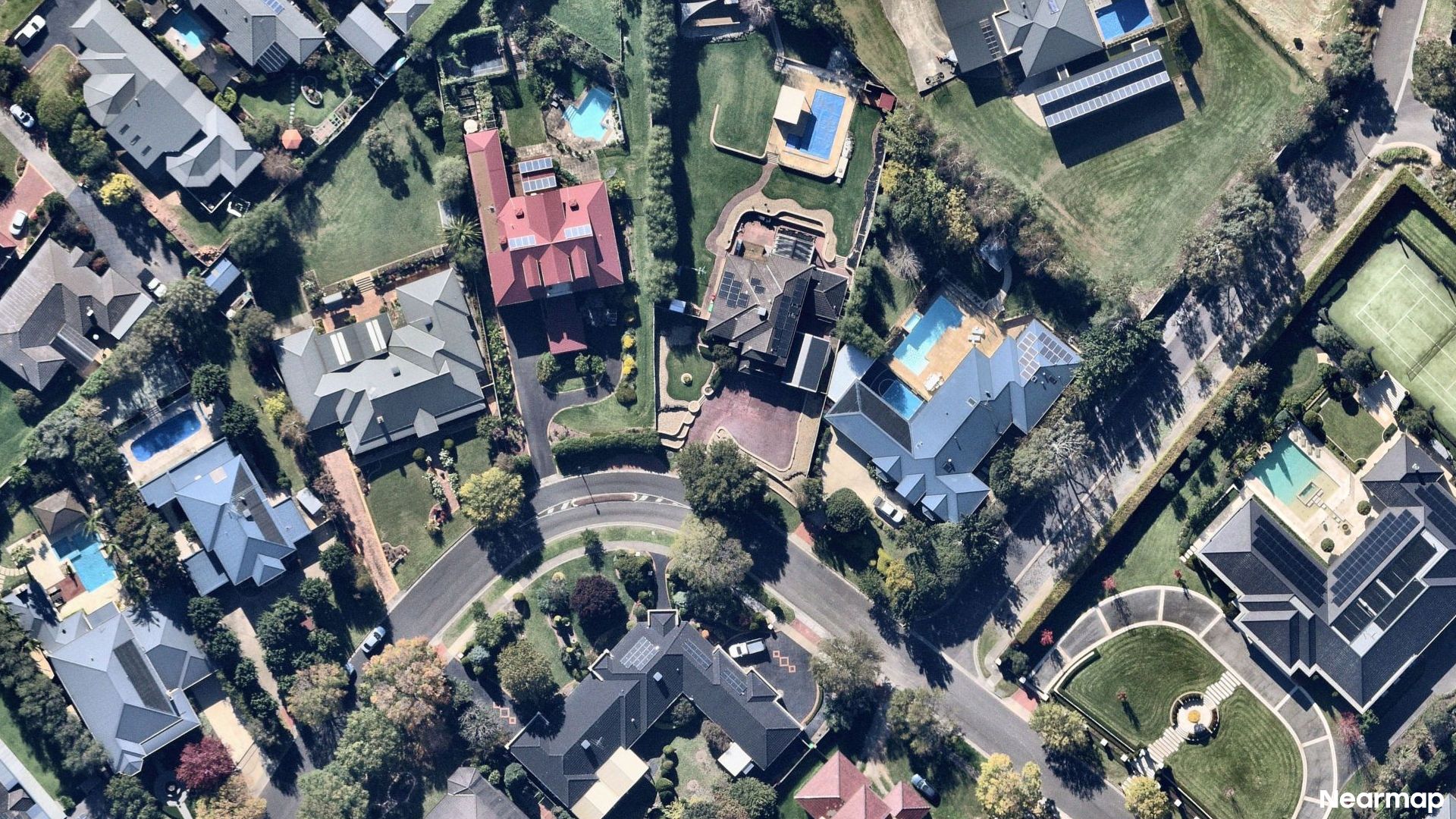 Vertical aerial view