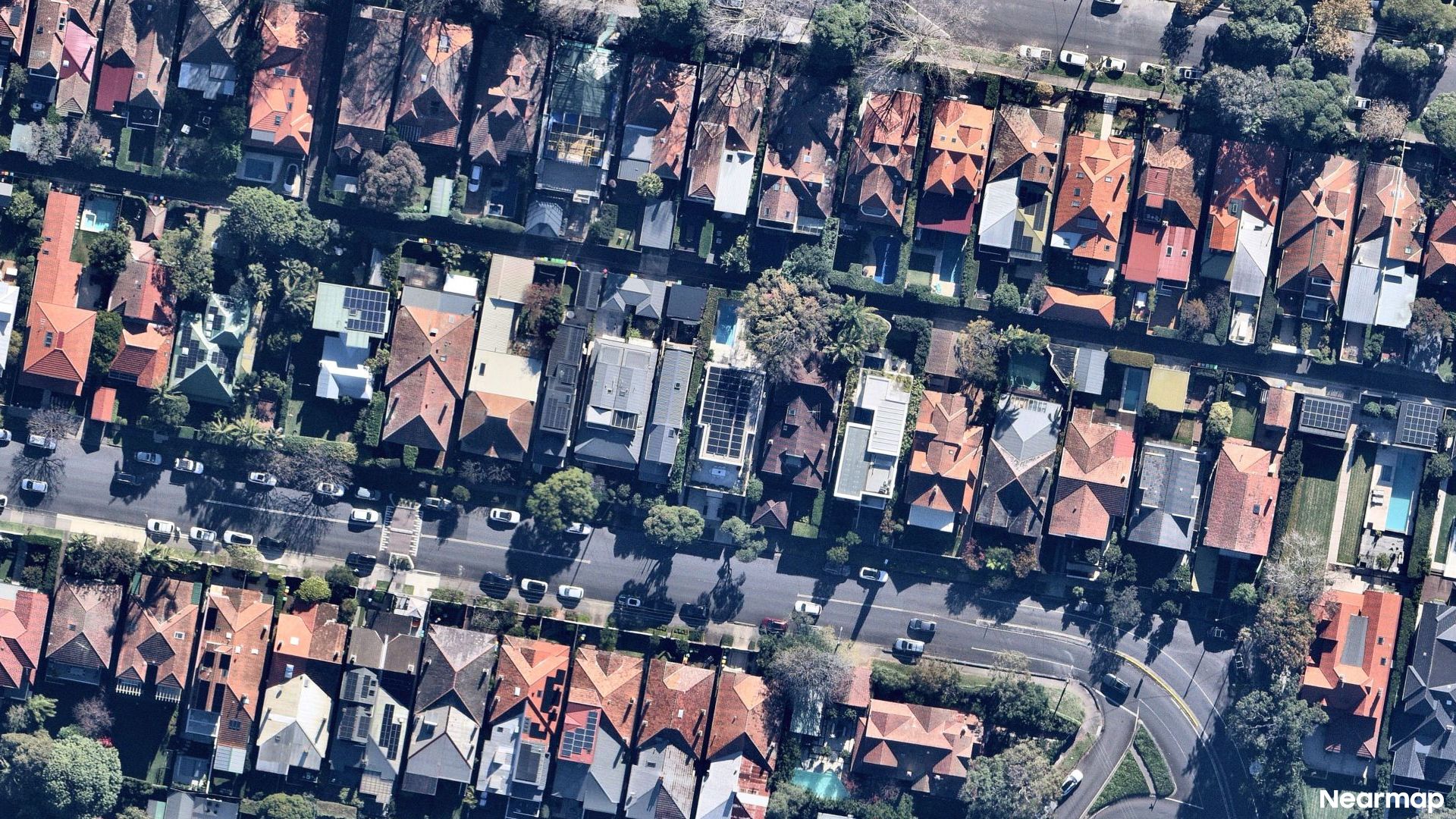 Vertical aerial view
