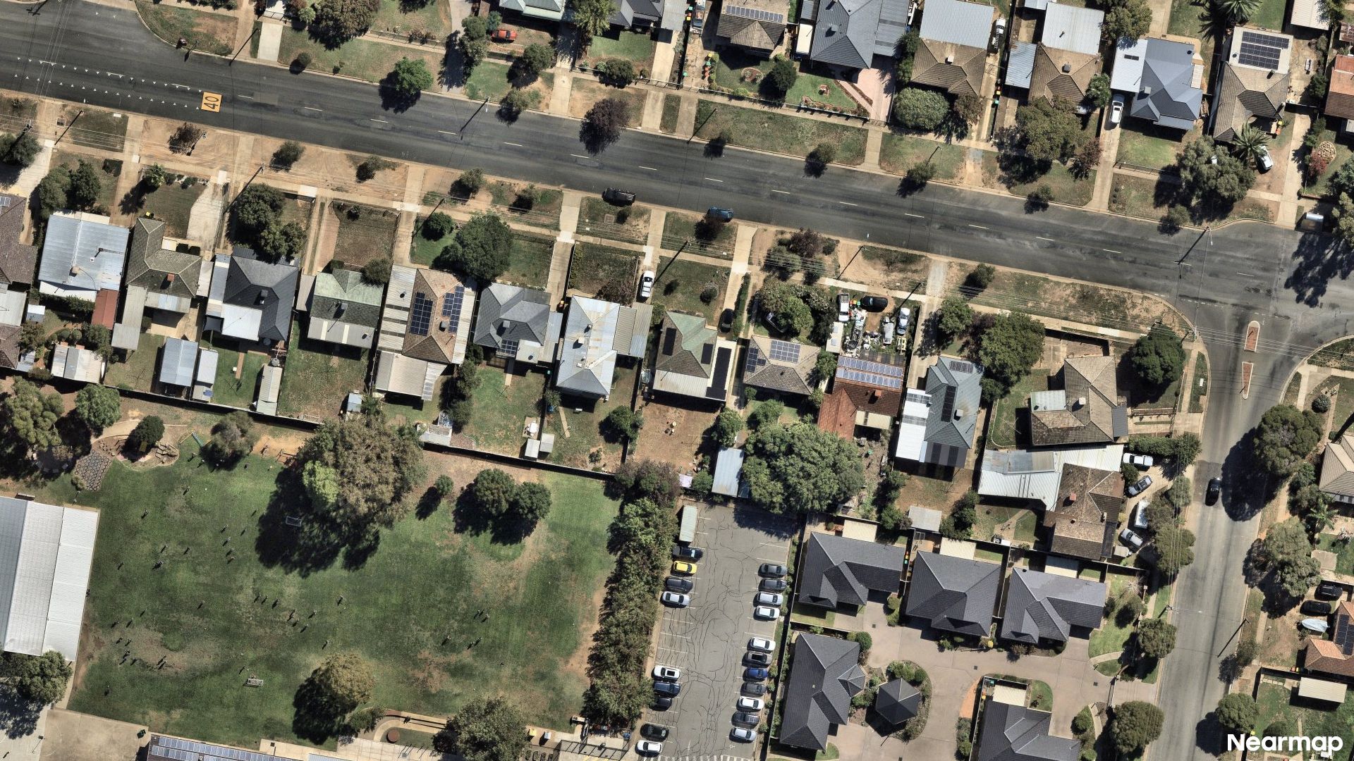 Vertical aerial view