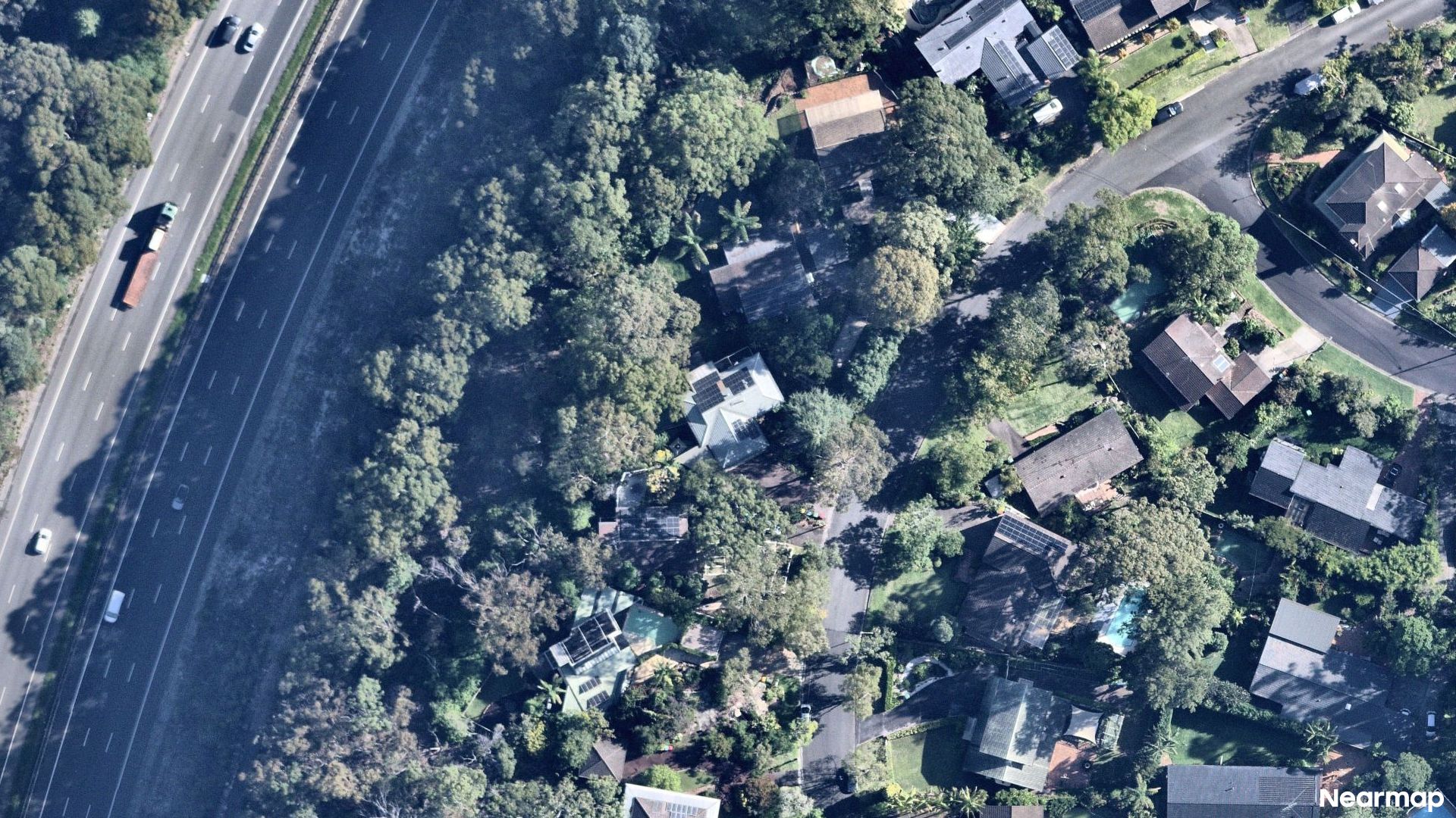 Vertical aerial view