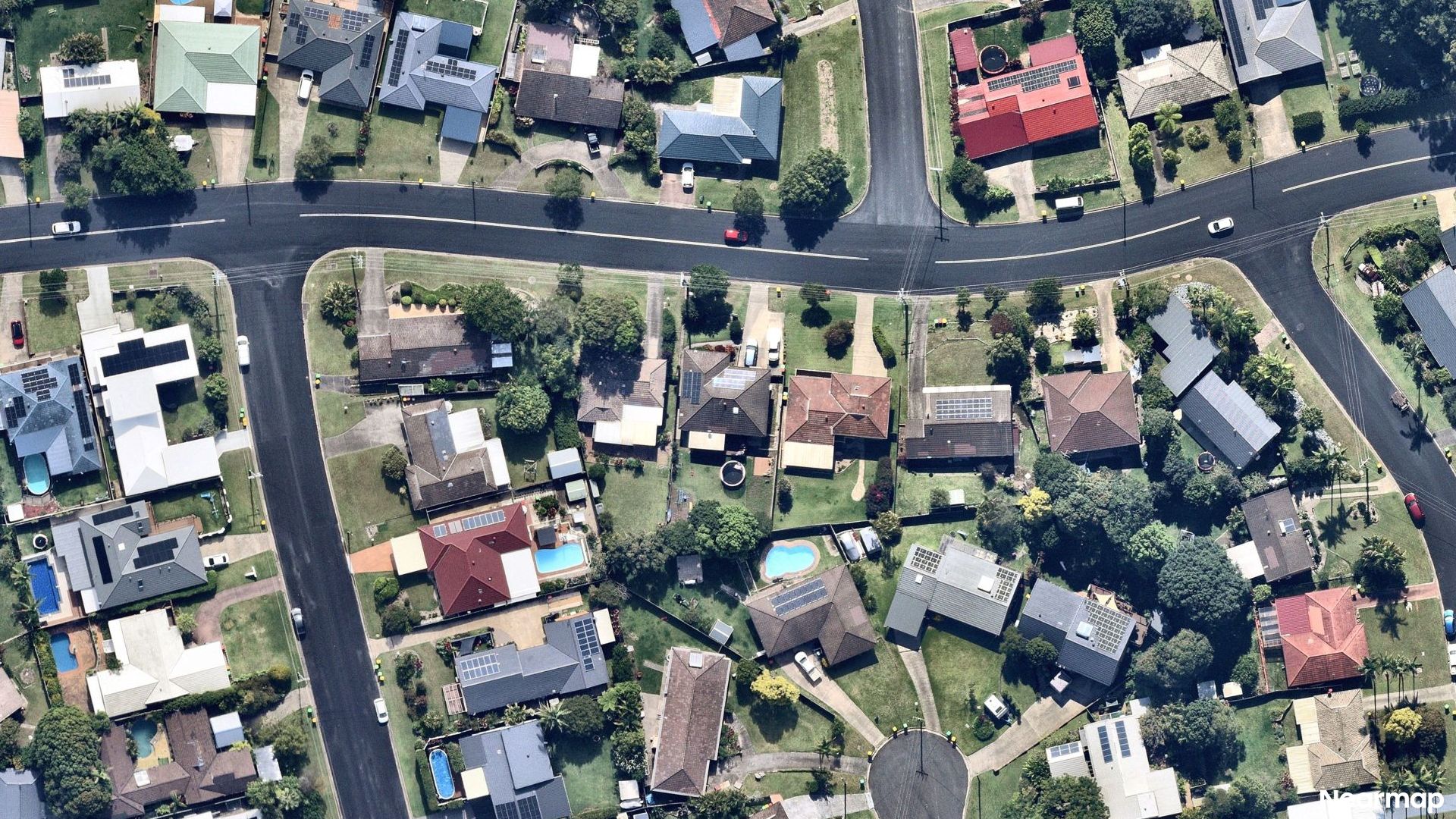 Vertical aerial view