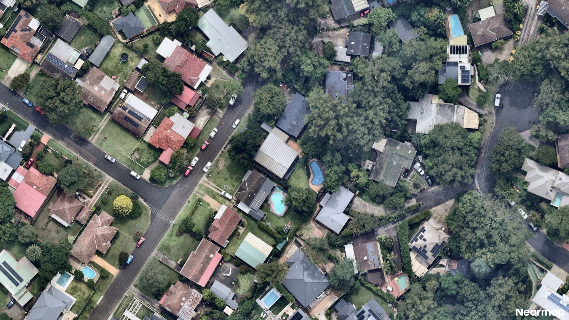 Vertical aerial view