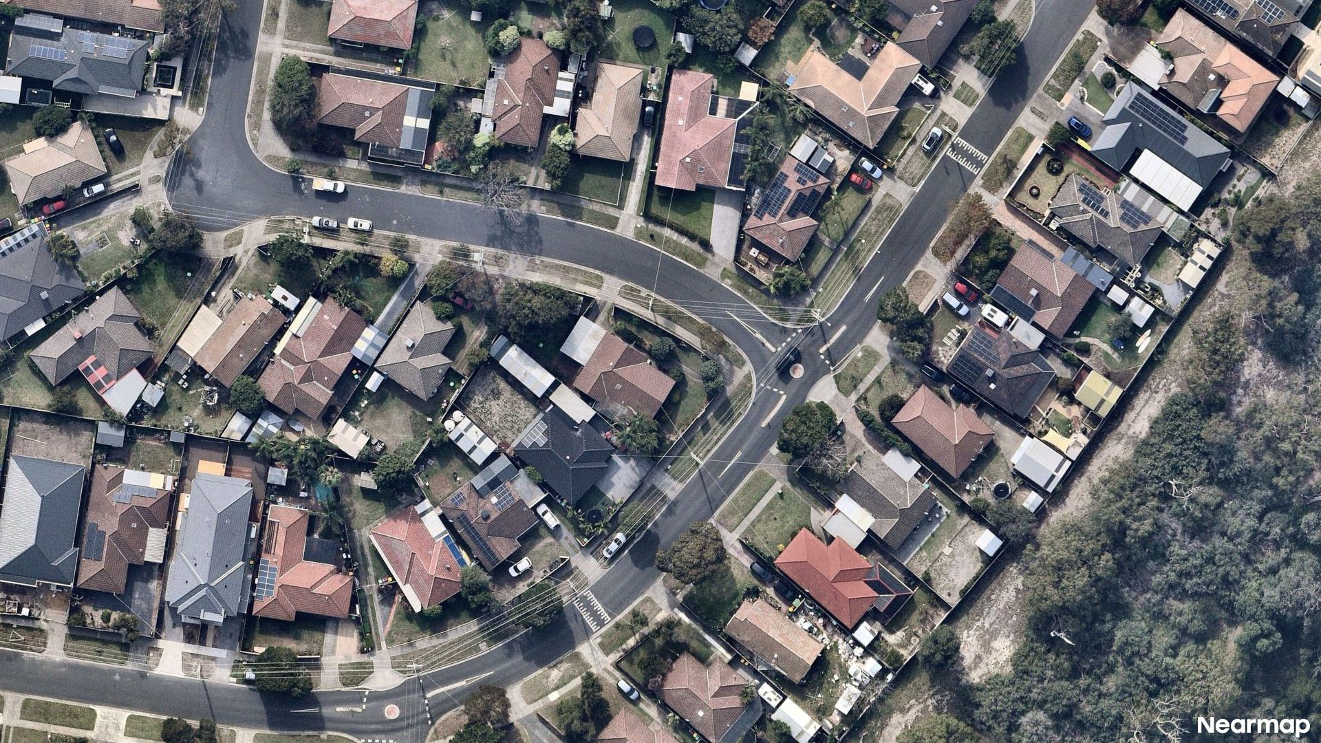 Vertical aerial view