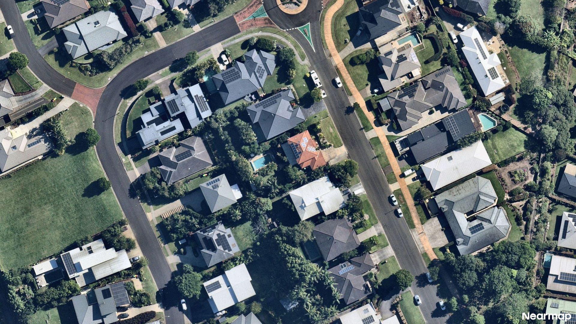 Vertical aerial view