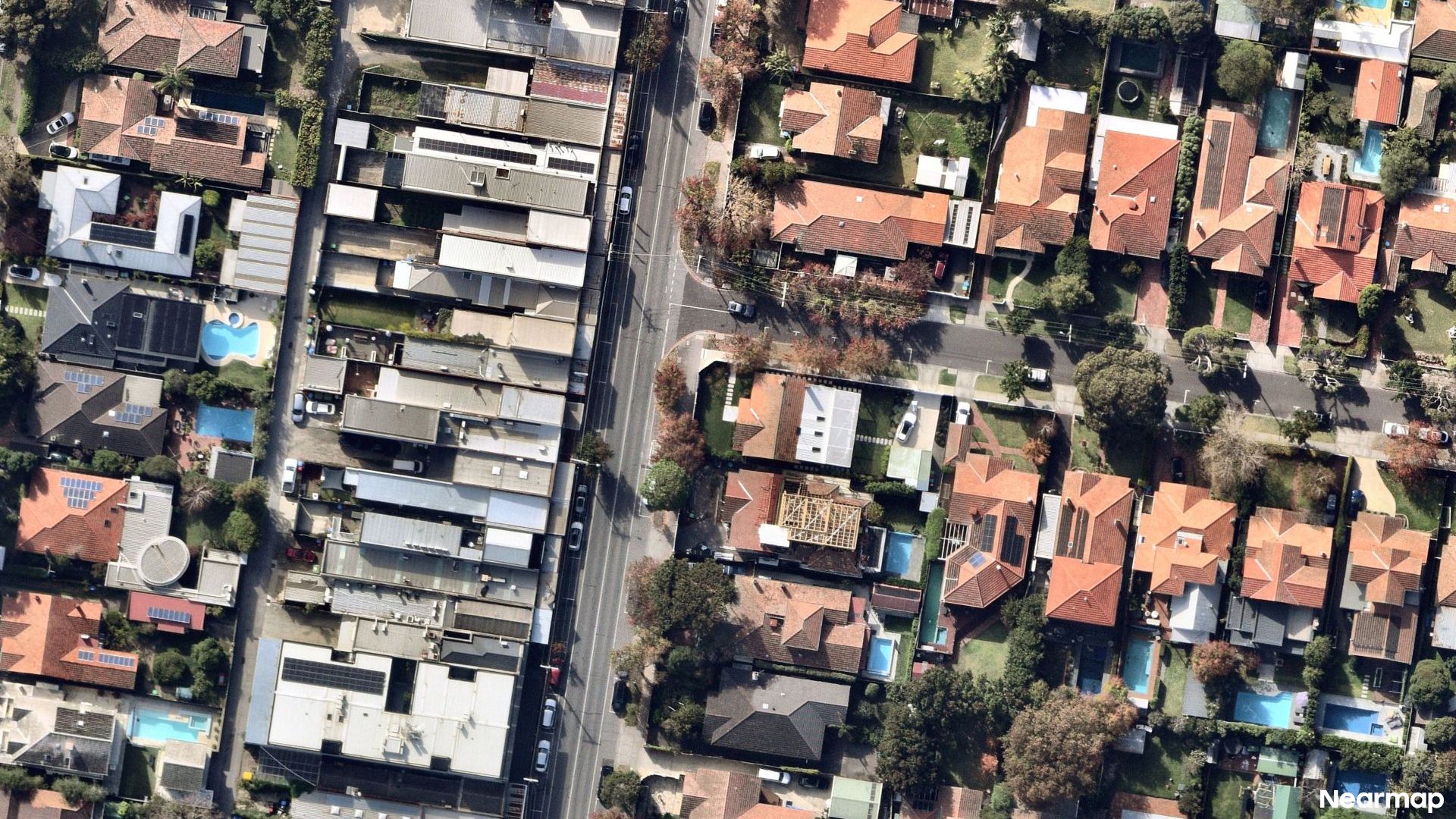 Vertical aerial view