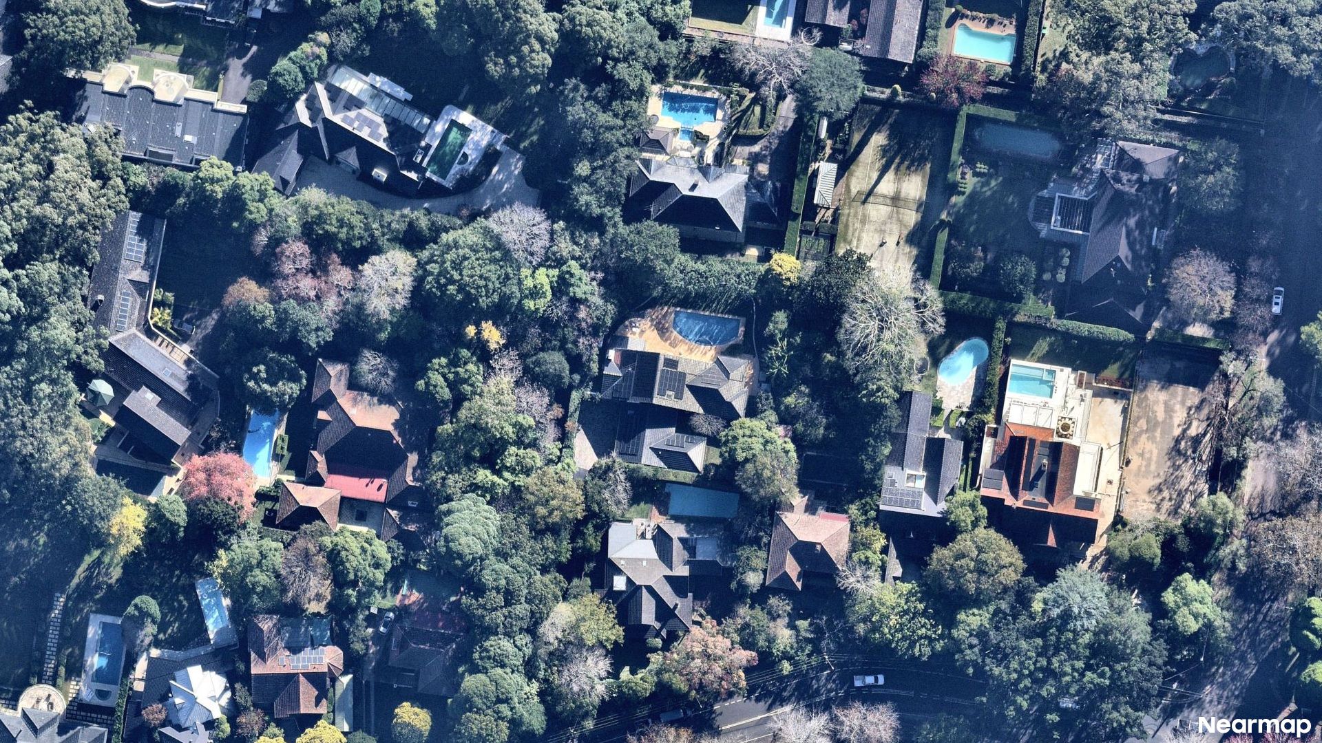 Vertical aerial view