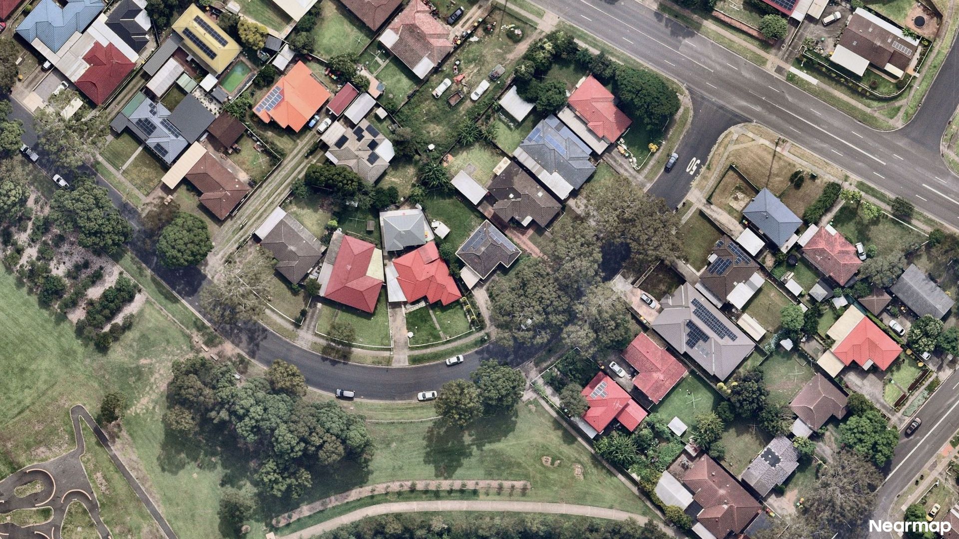 Vertical aerial view