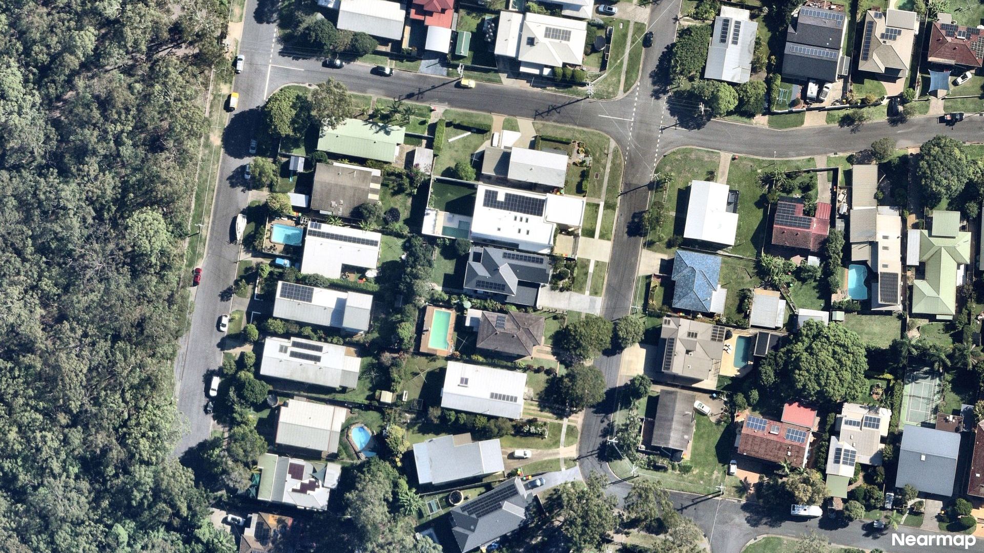 Vertical aerial view