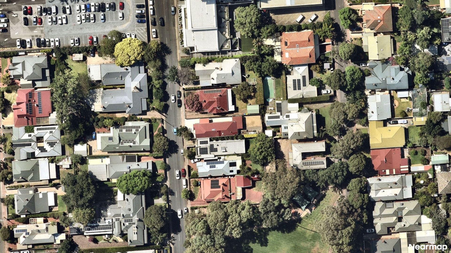 Vertical aerial view