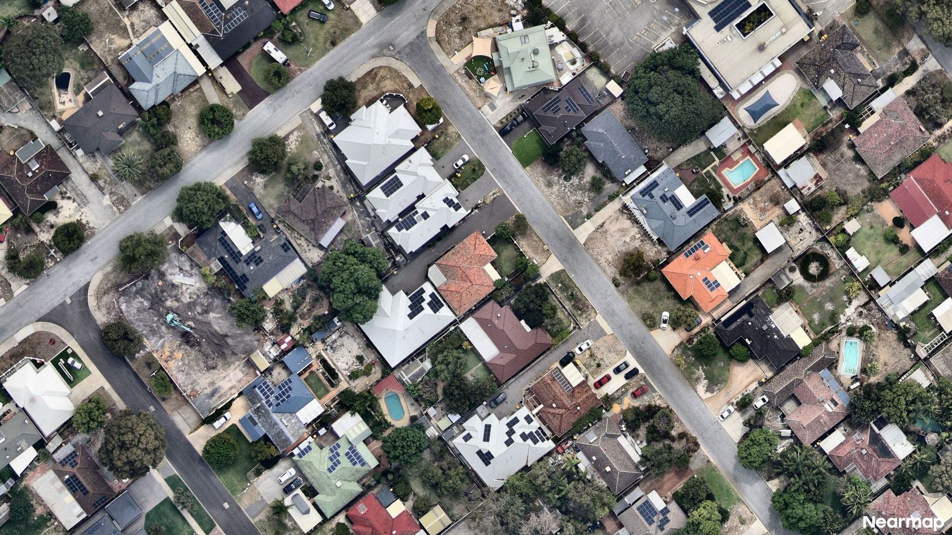 Vertical aerial view