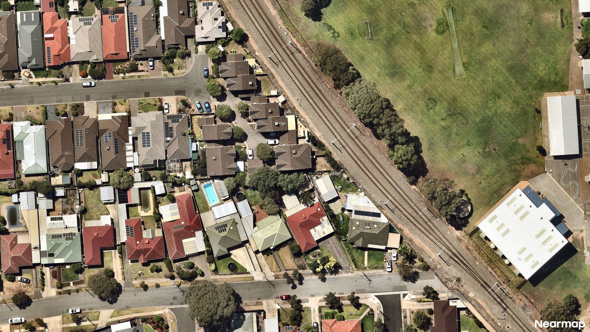 Vertical aerial view