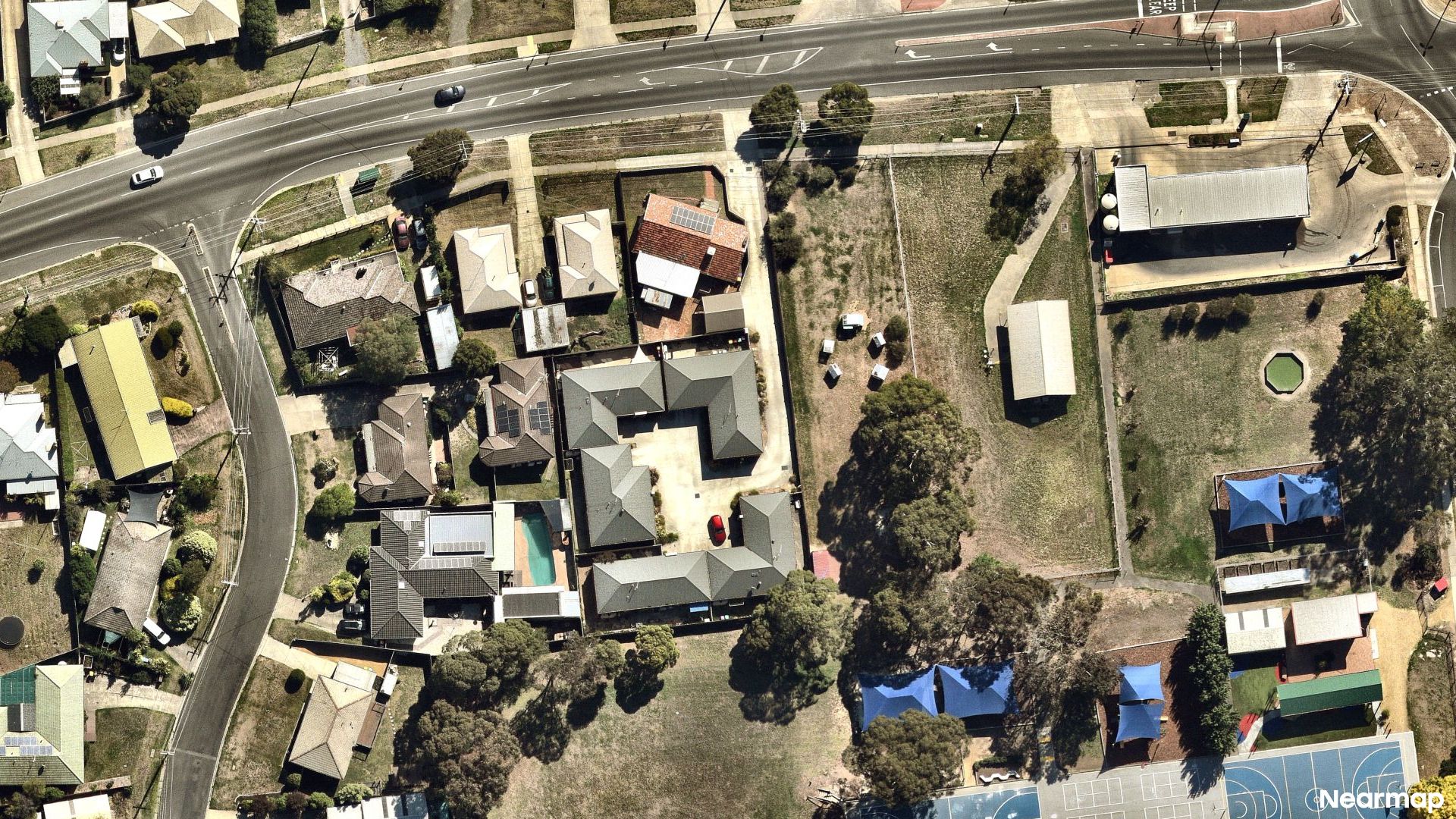 Vertical aerial view