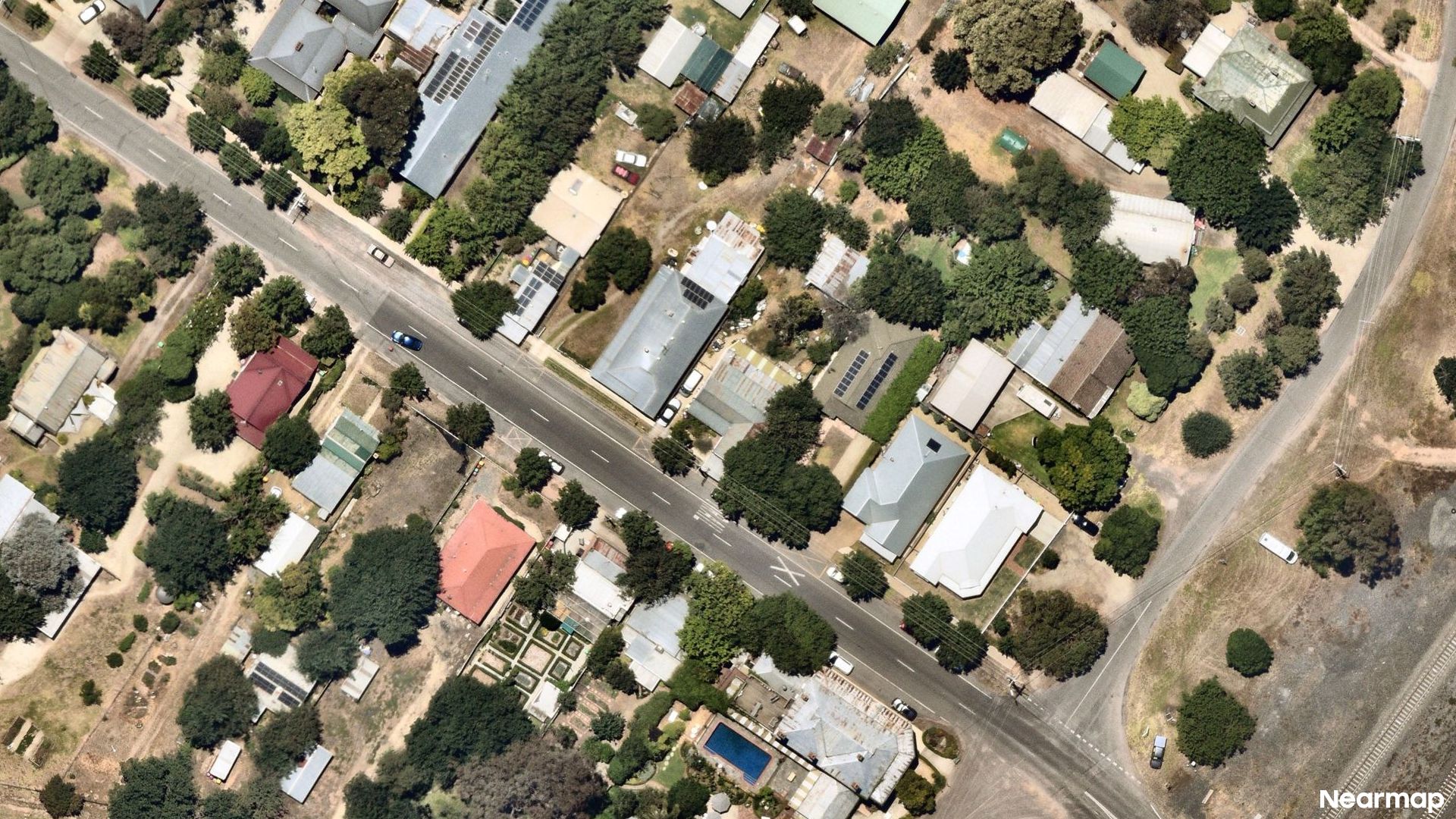 Vertical aerial view