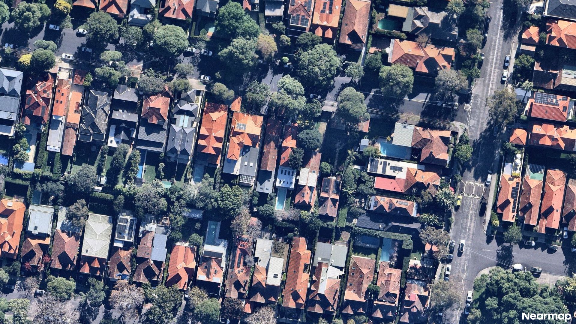 Vertical aerial view