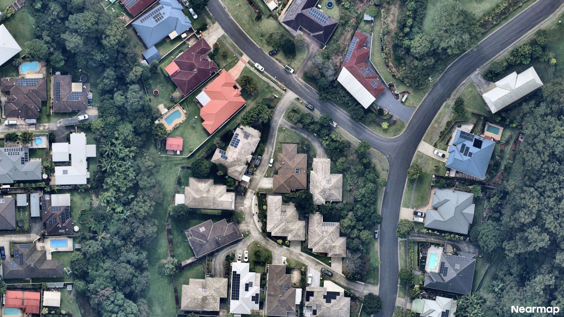 Vertical aerial view