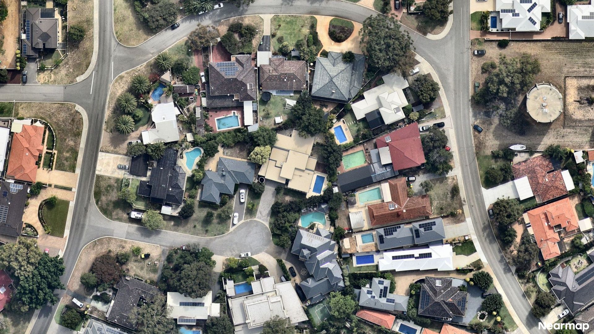 Vertical aerial view