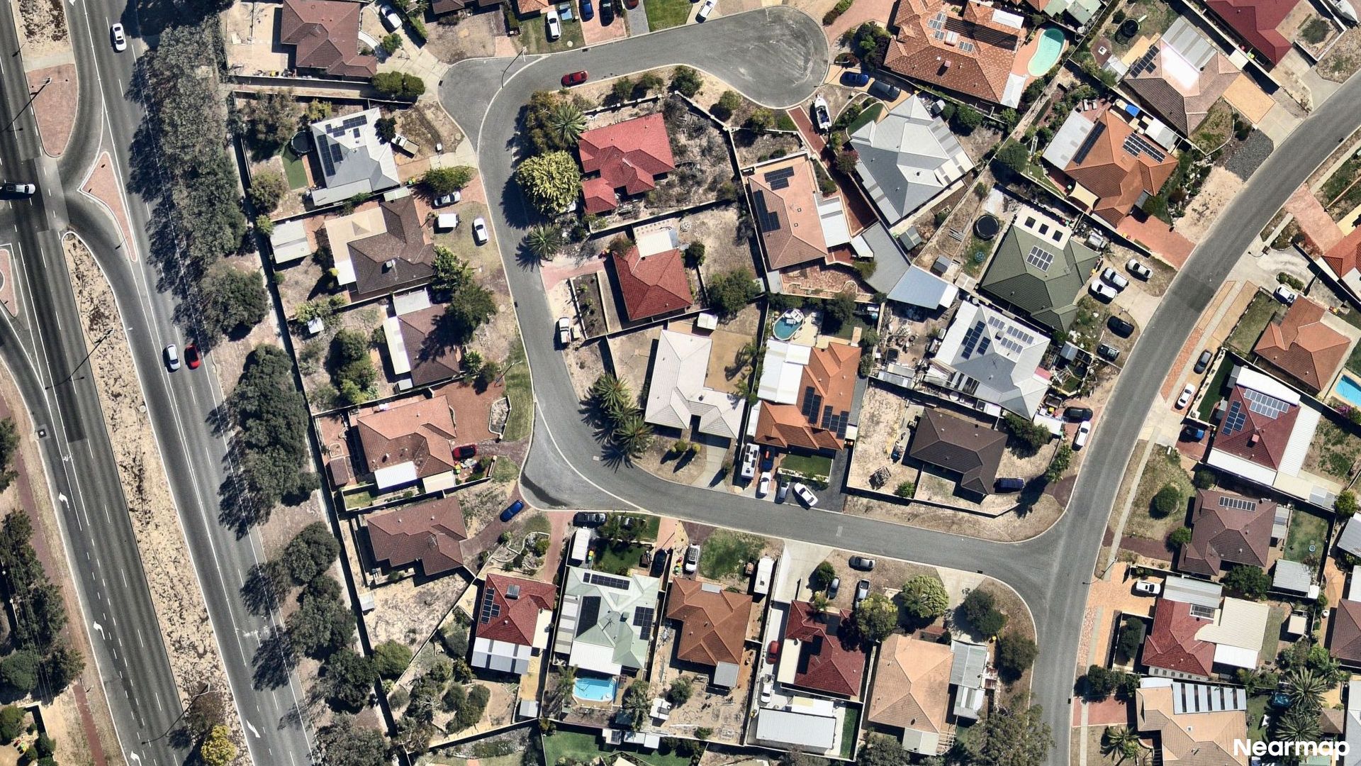 Vertical aerial view