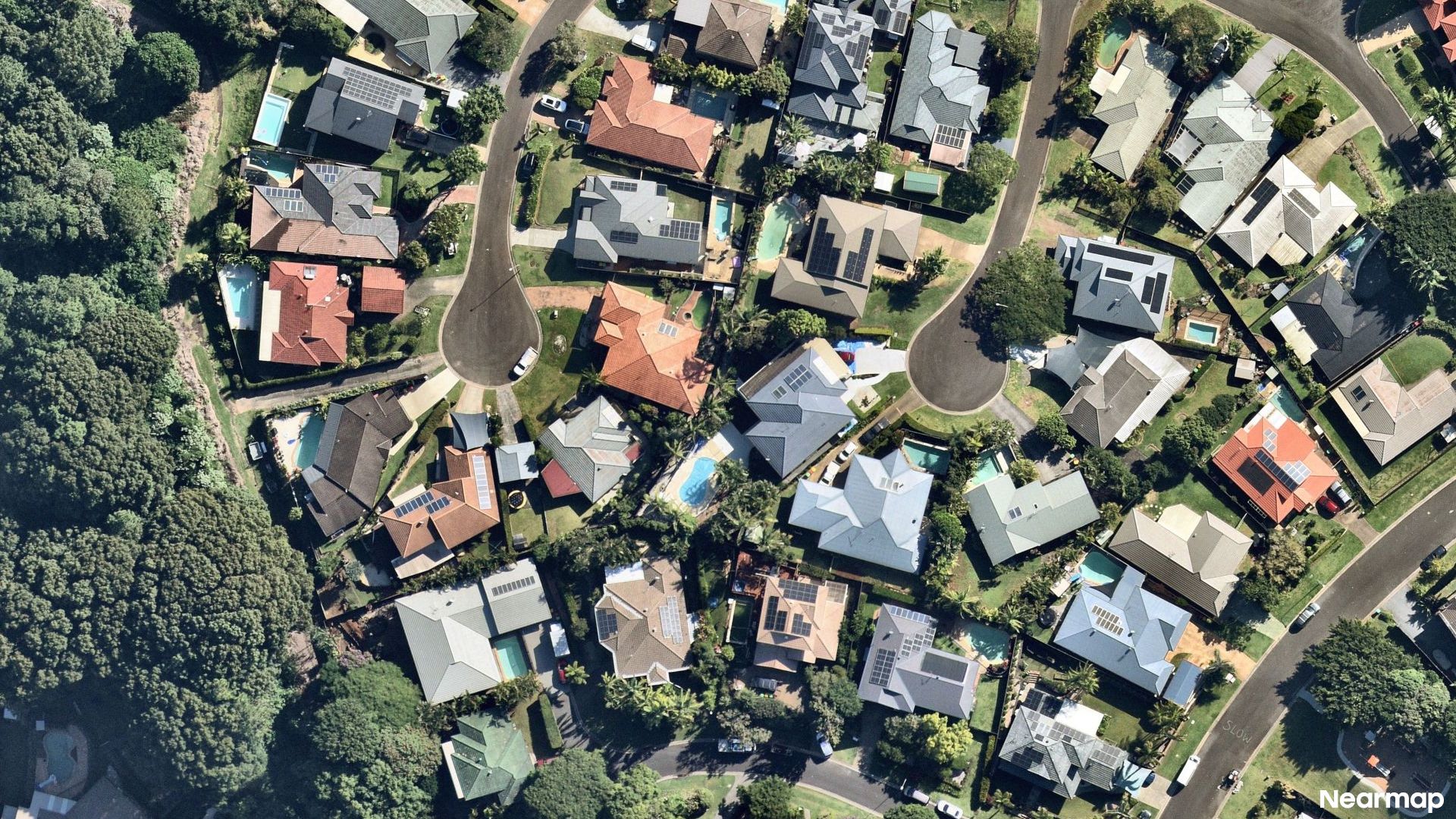 Vertical aerial view