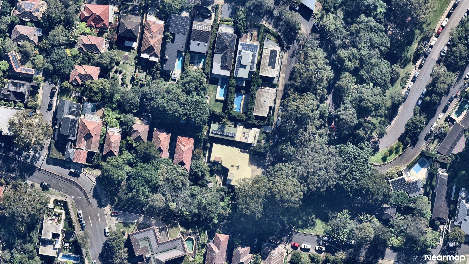 Vertical aerial view