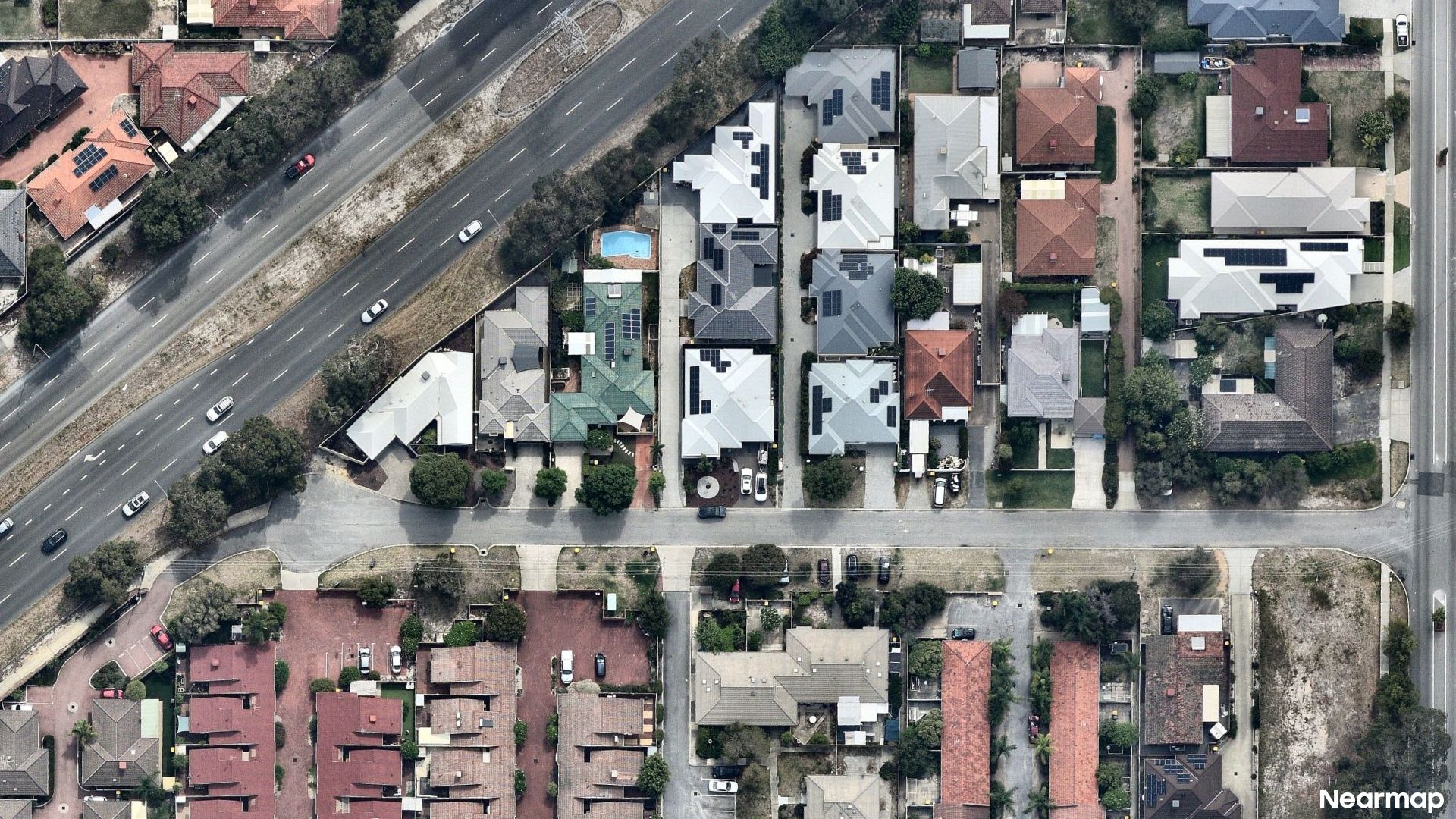 Vertical aerial view