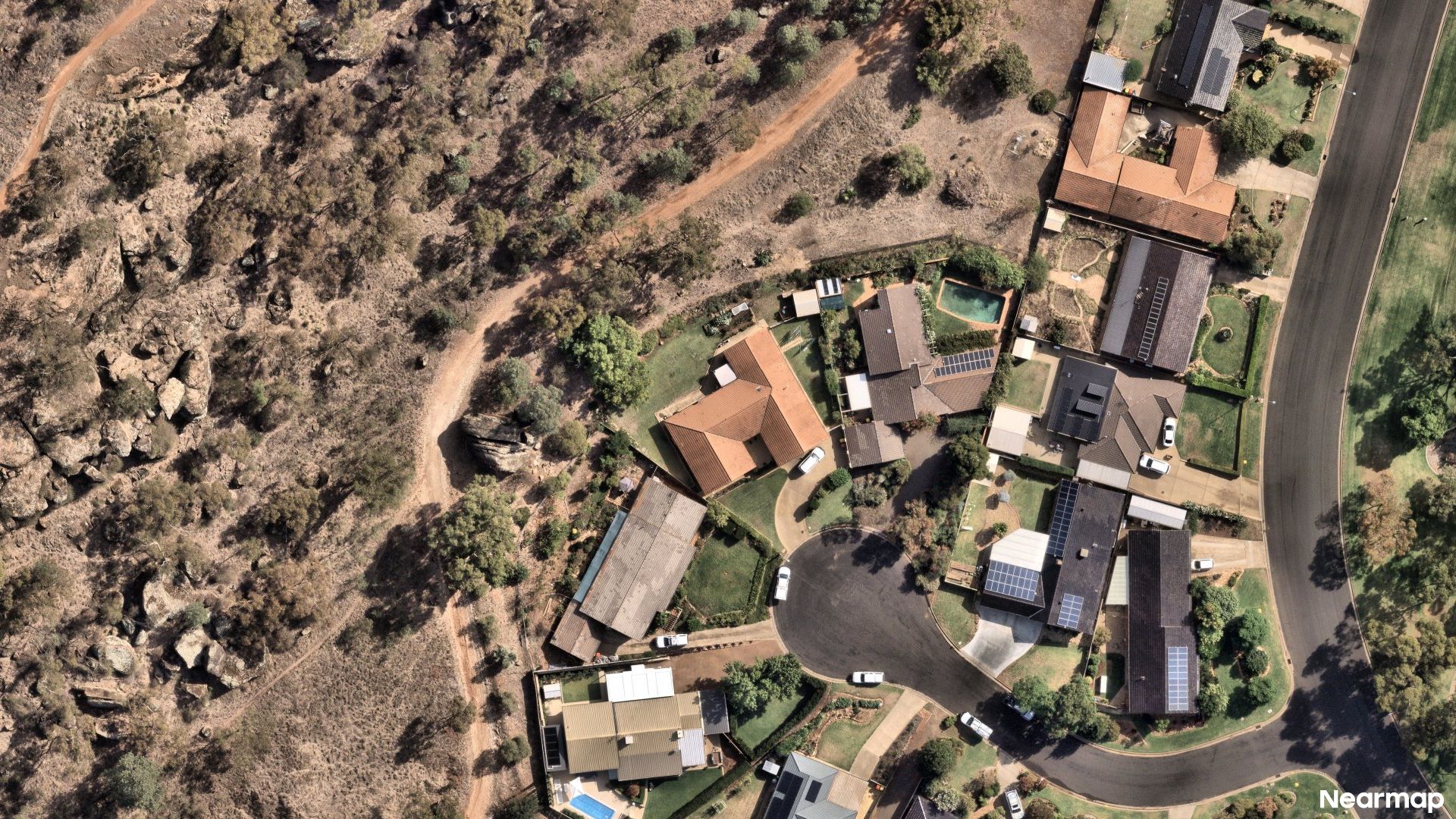 Vertical aerial view