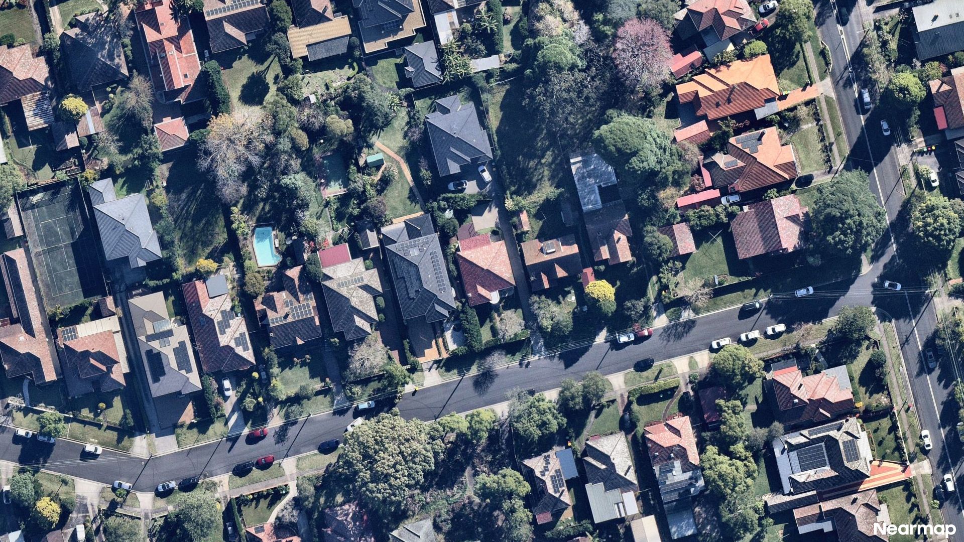 Vertical aerial view