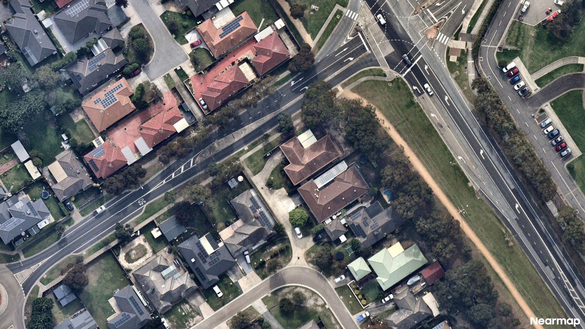 Vertical aerial view