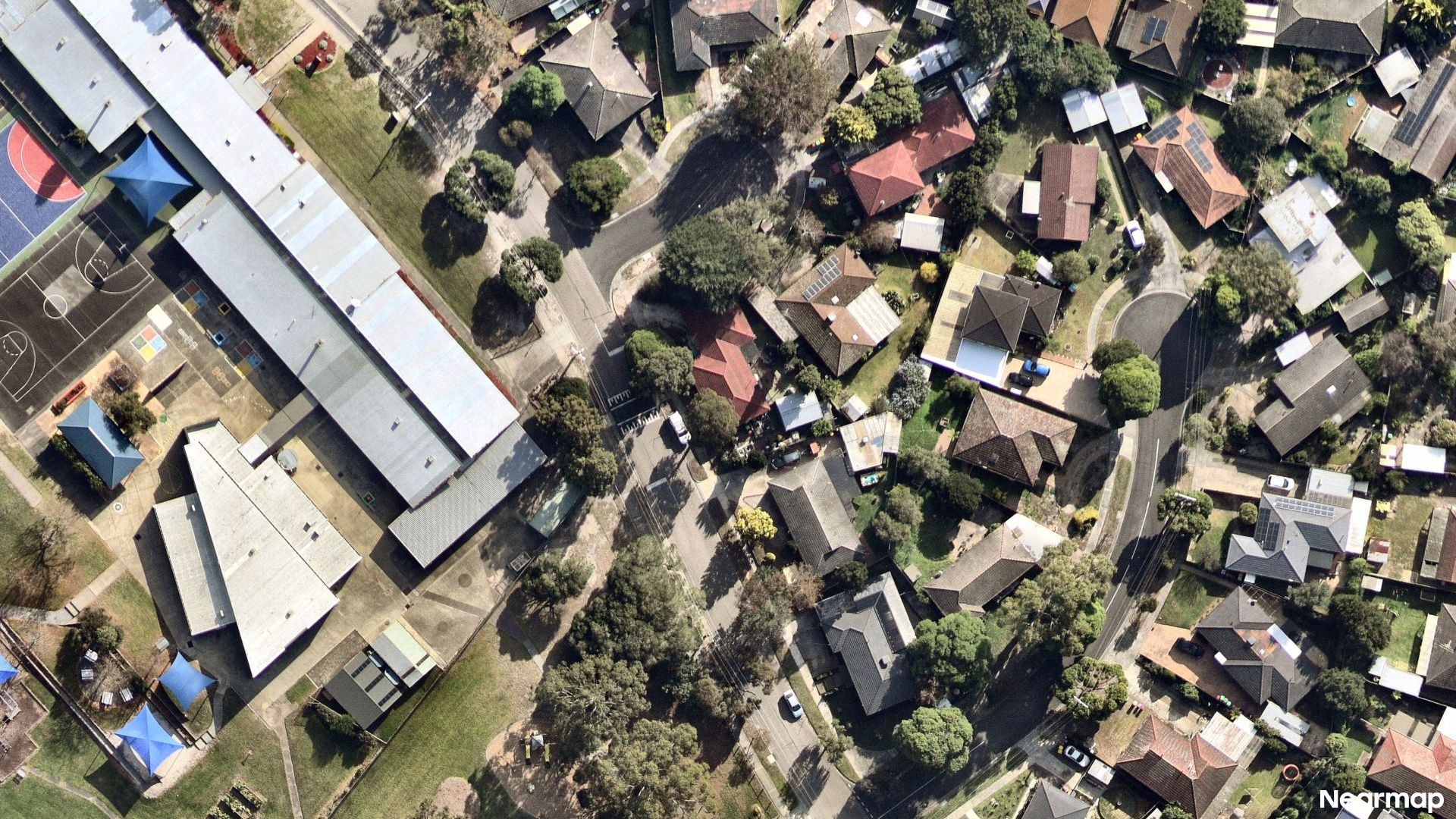 Vertical aerial view