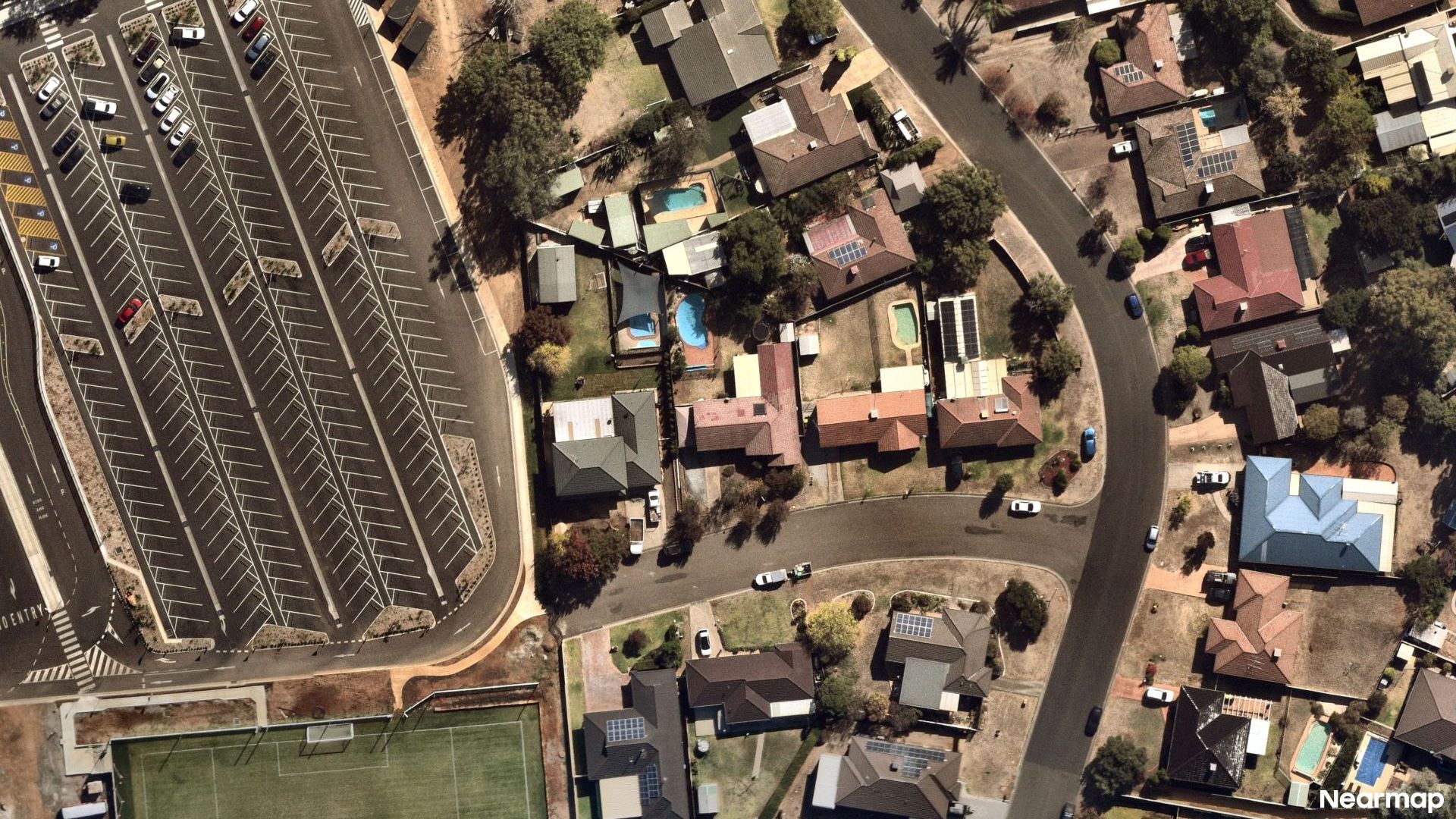 Vertical aerial view