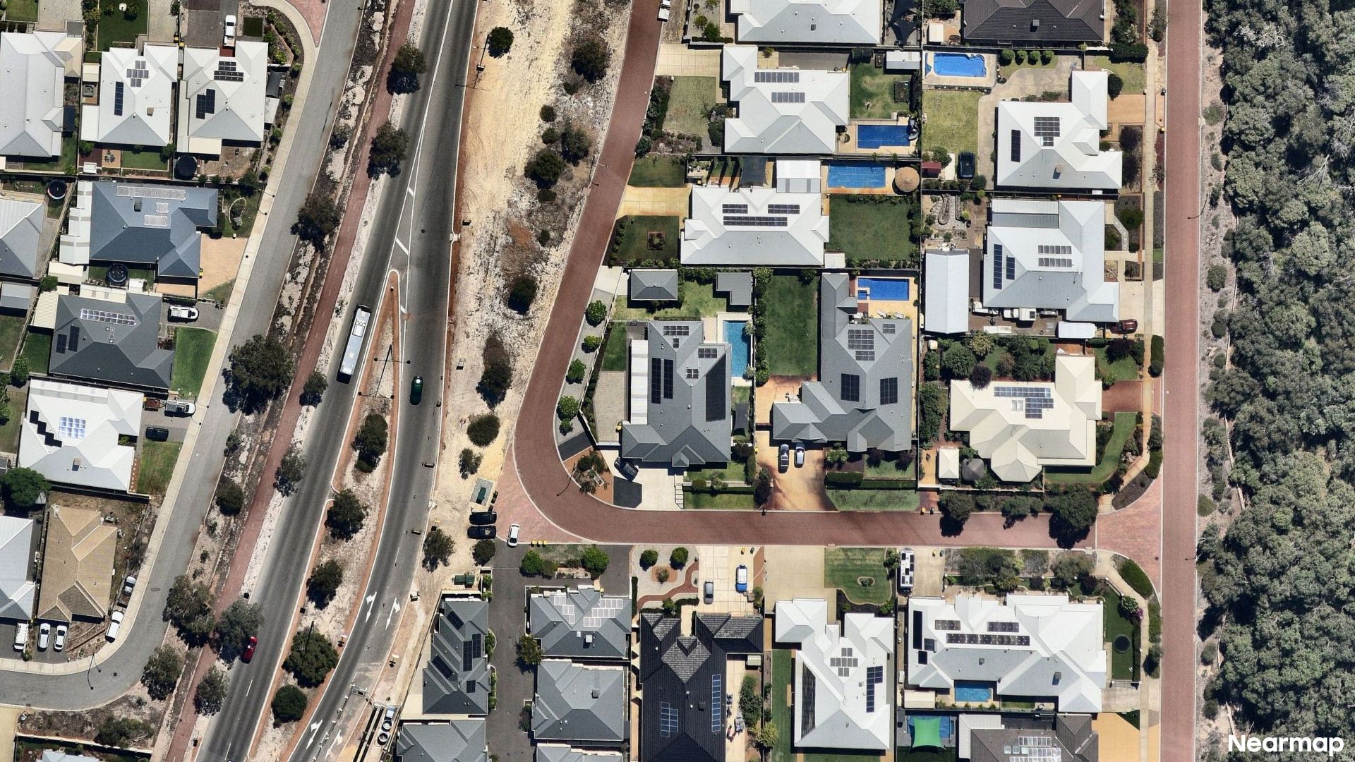 Vertical aerial view