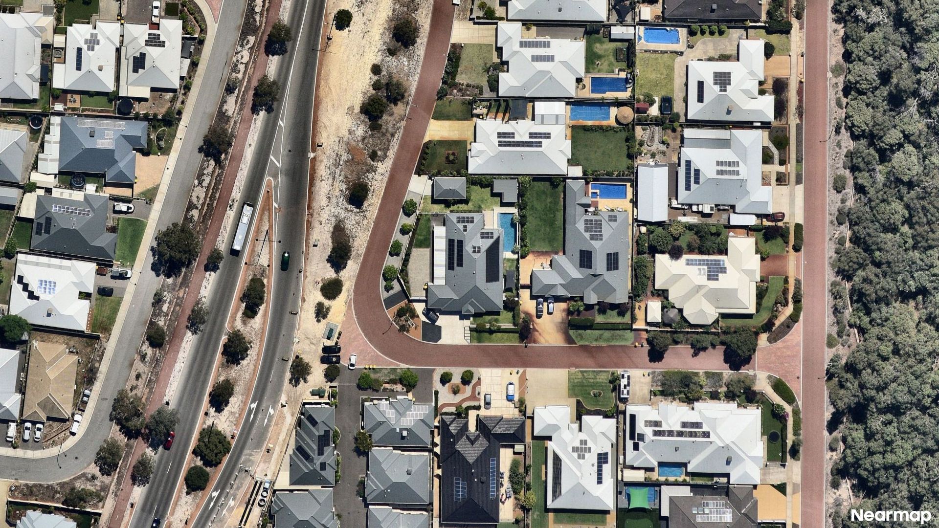 Vertical aerial view