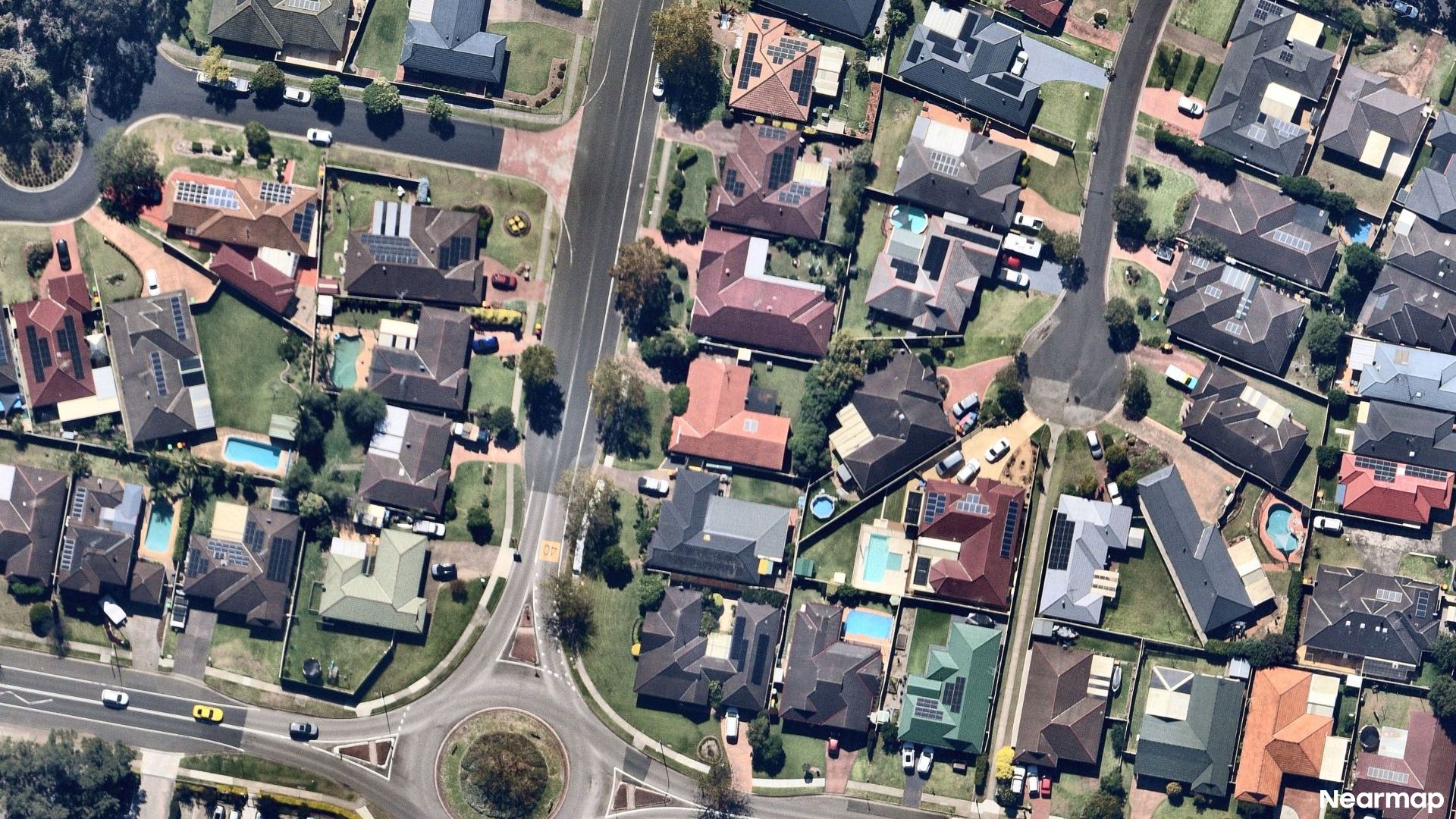Vertical aerial view