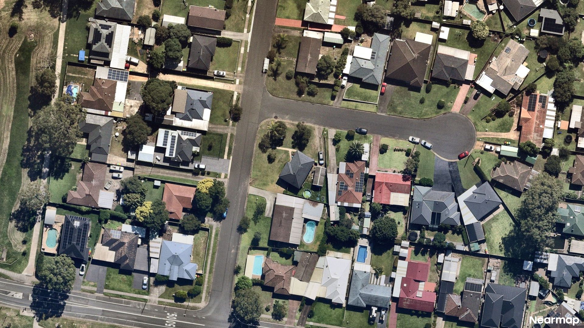 Vertical aerial view