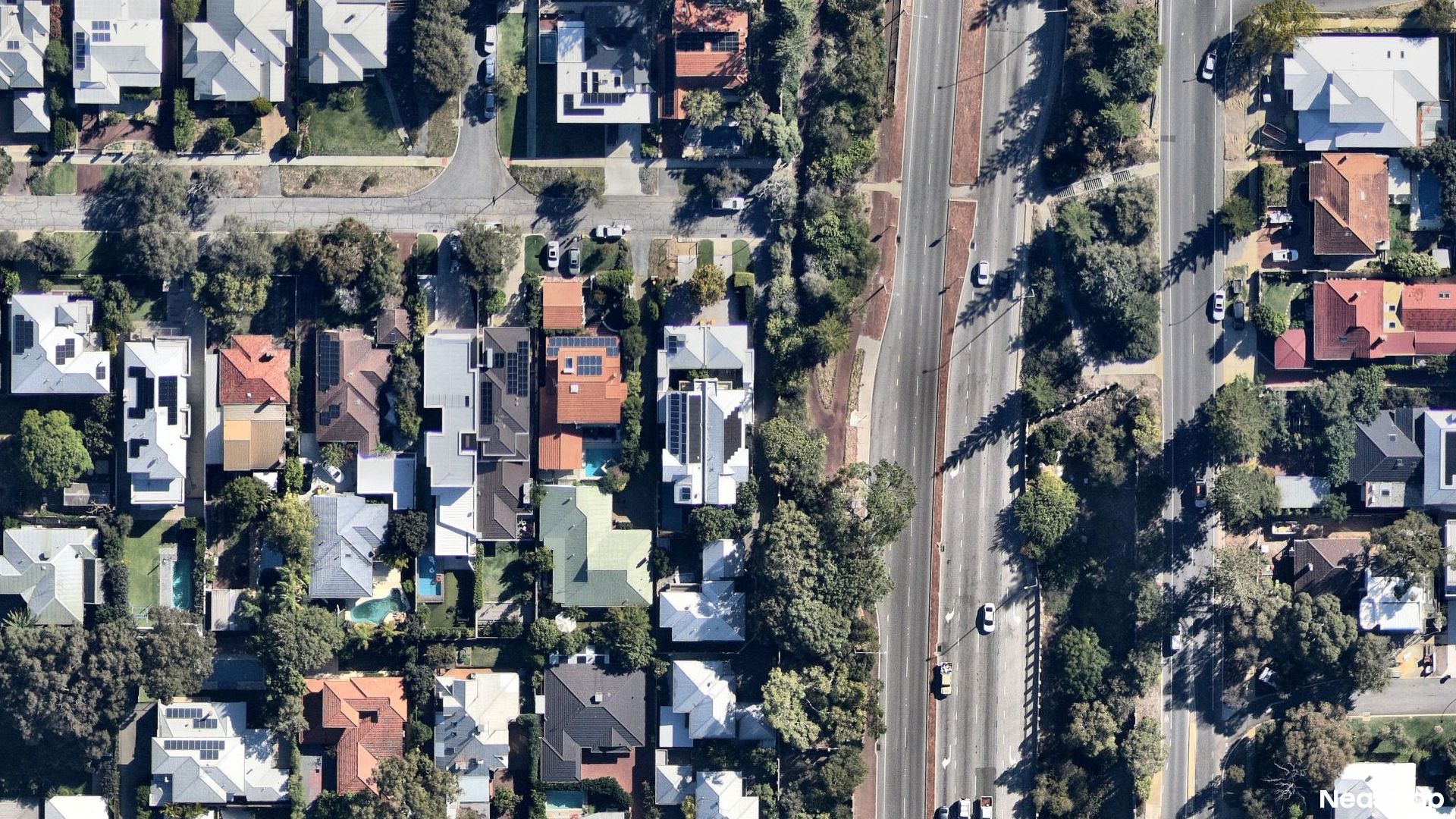 Vertical aerial view