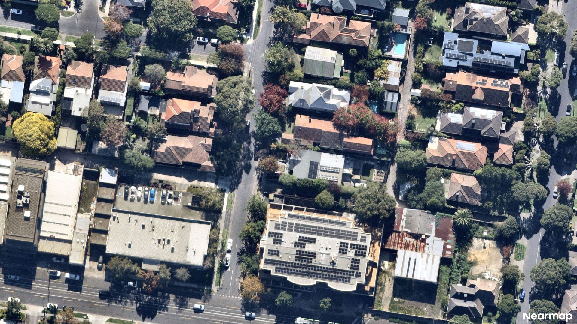 Vertical aerial view