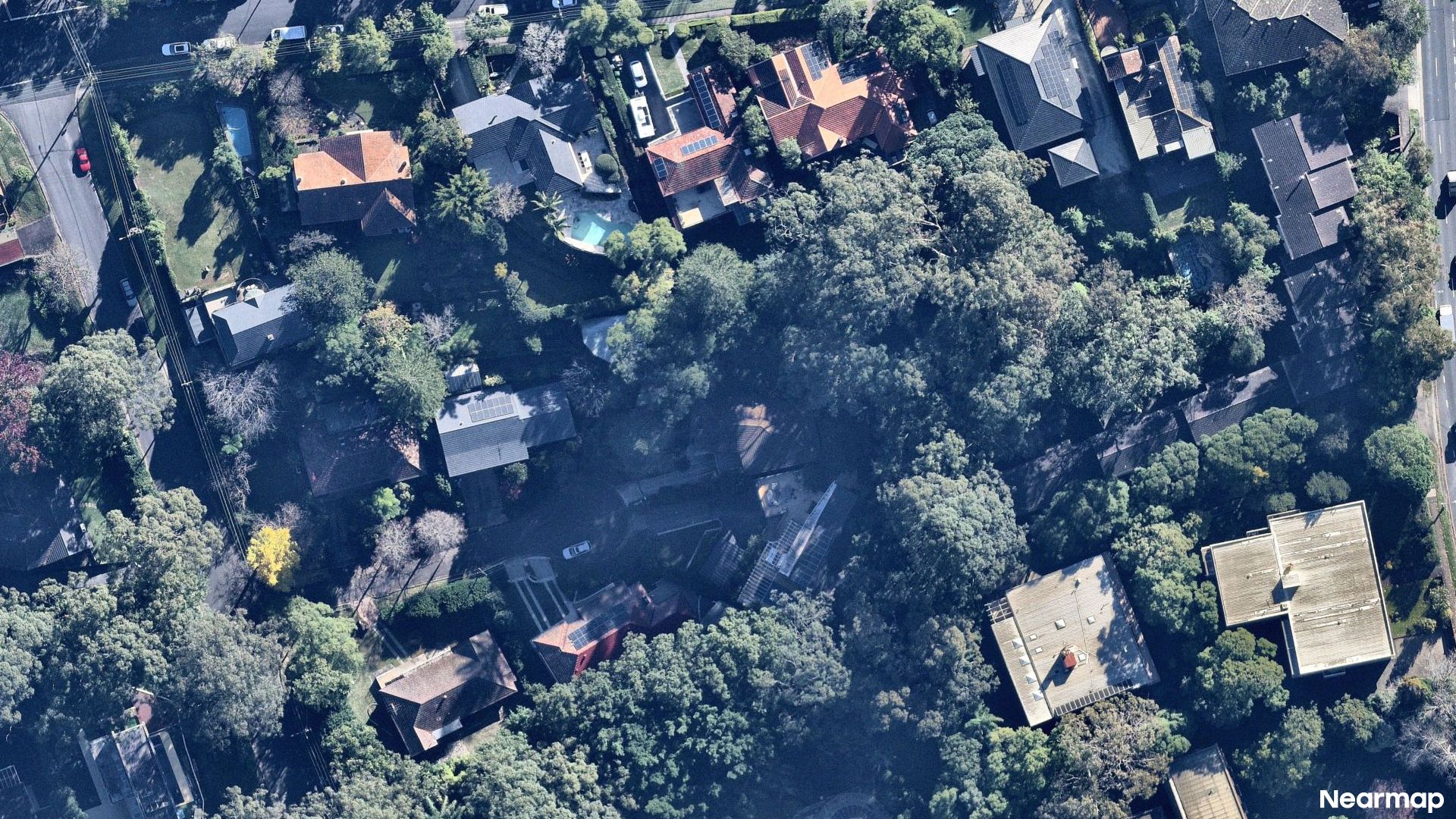 Vertical aerial view