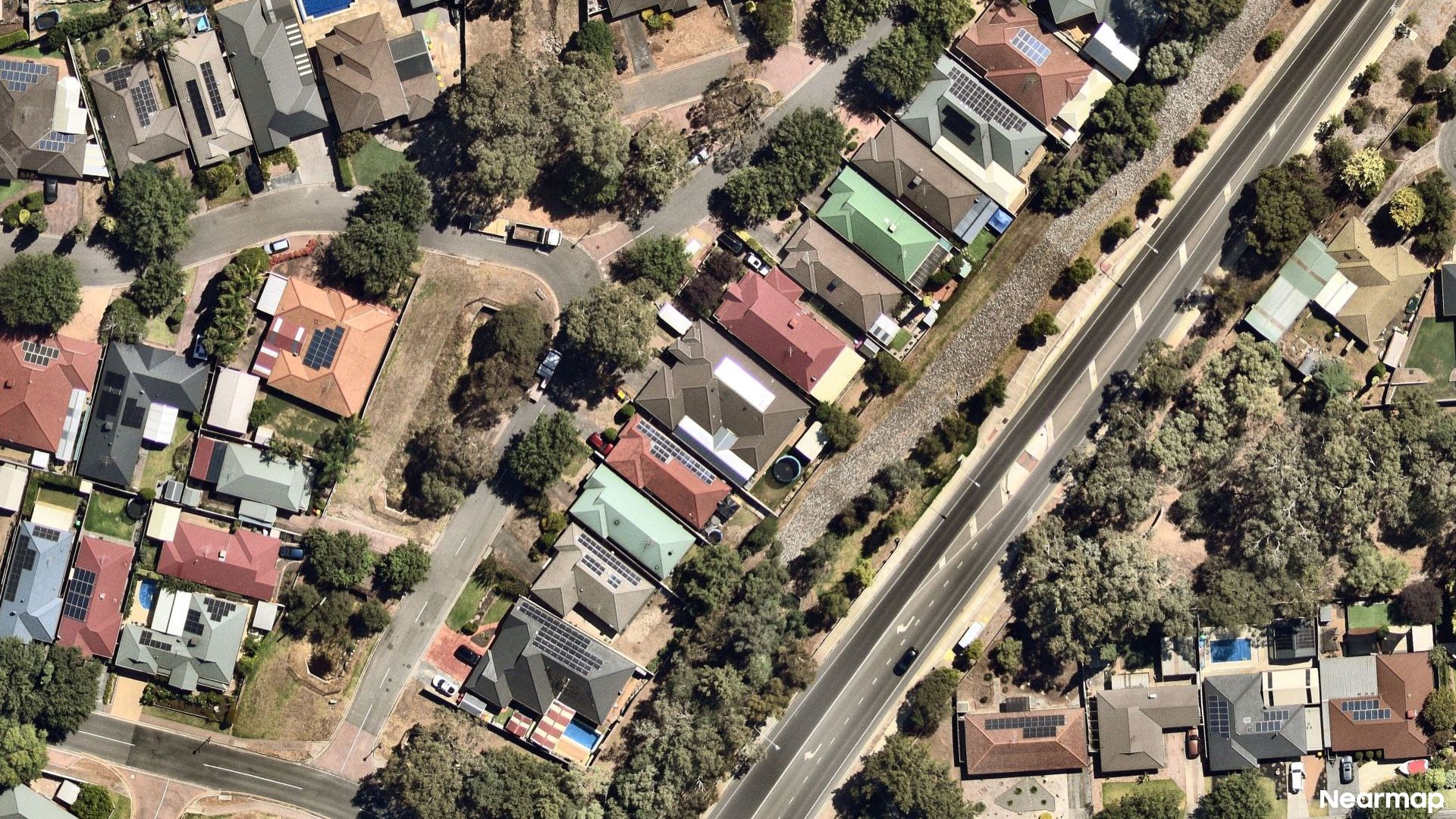 Vertical aerial view