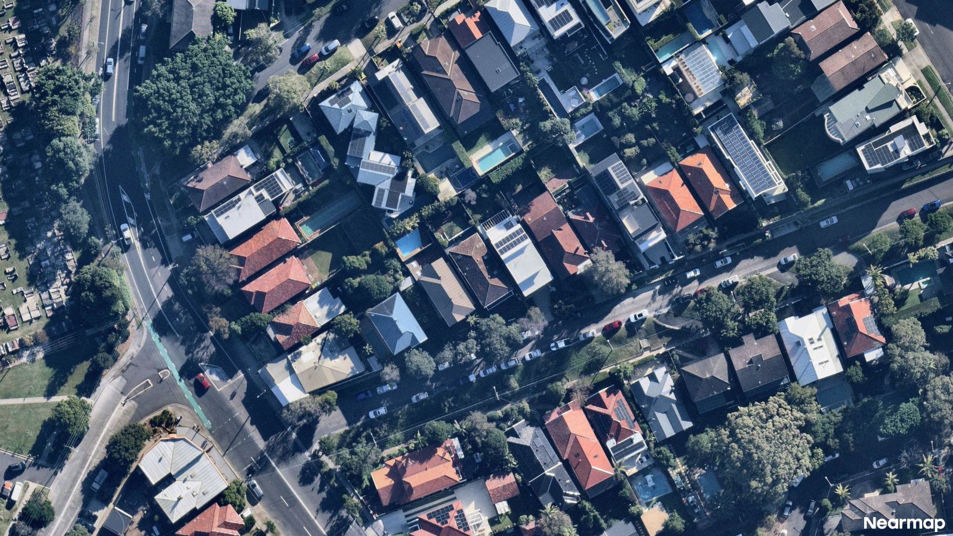 Vertical aerial view