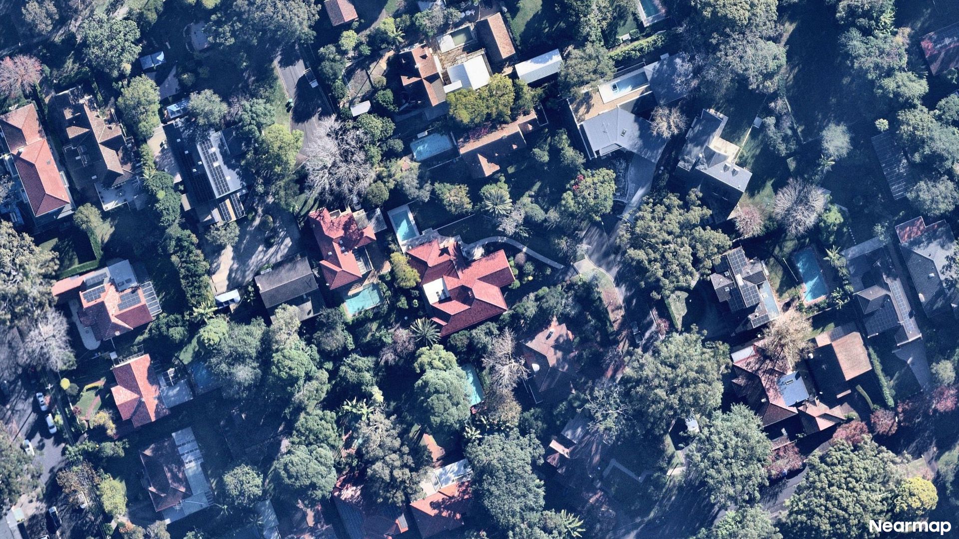 Vertical aerial view