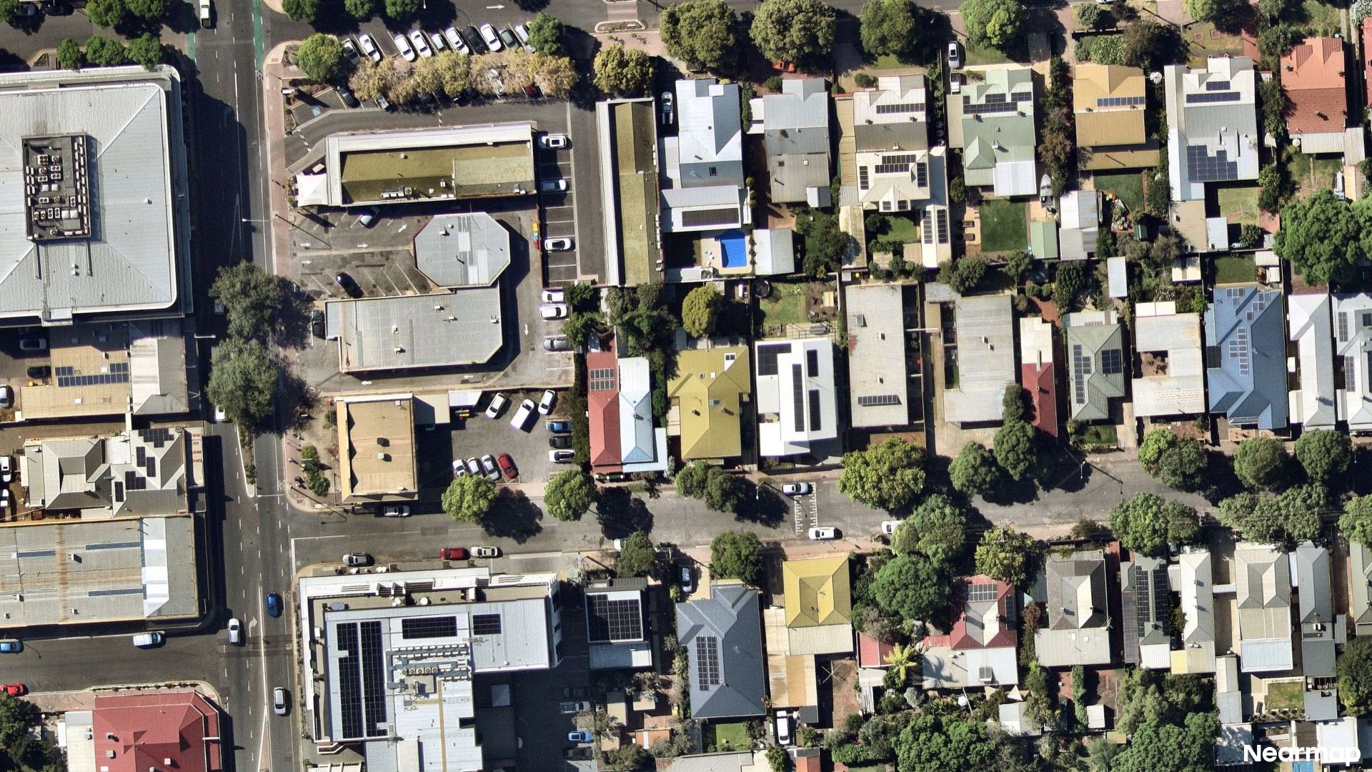 Vertical aerial view