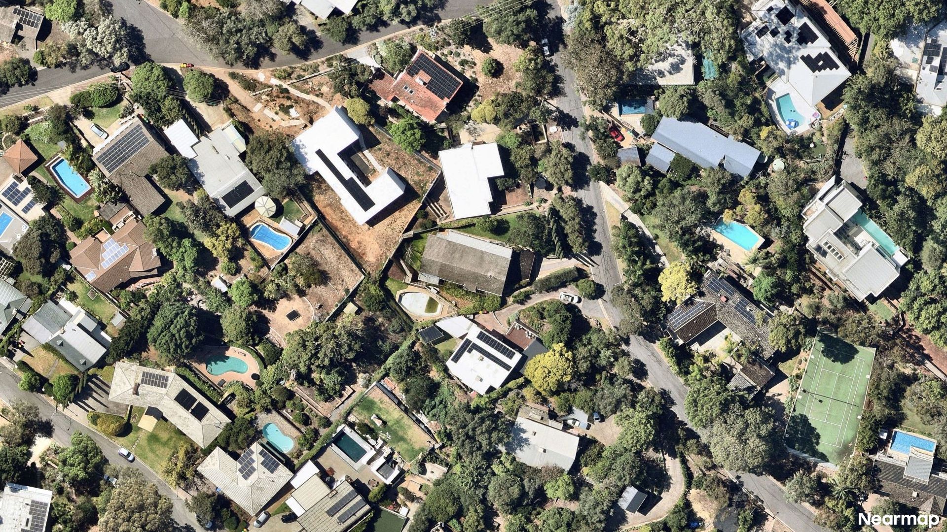 Vertical aerial view