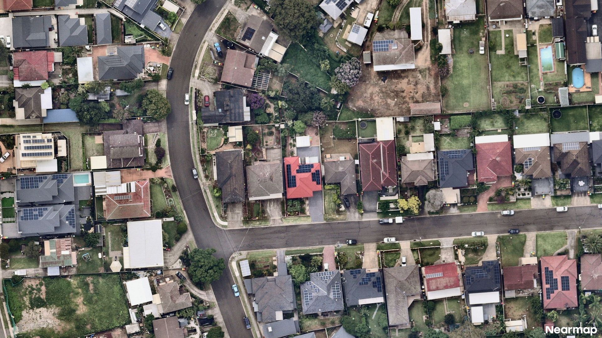 Vertical aerial view