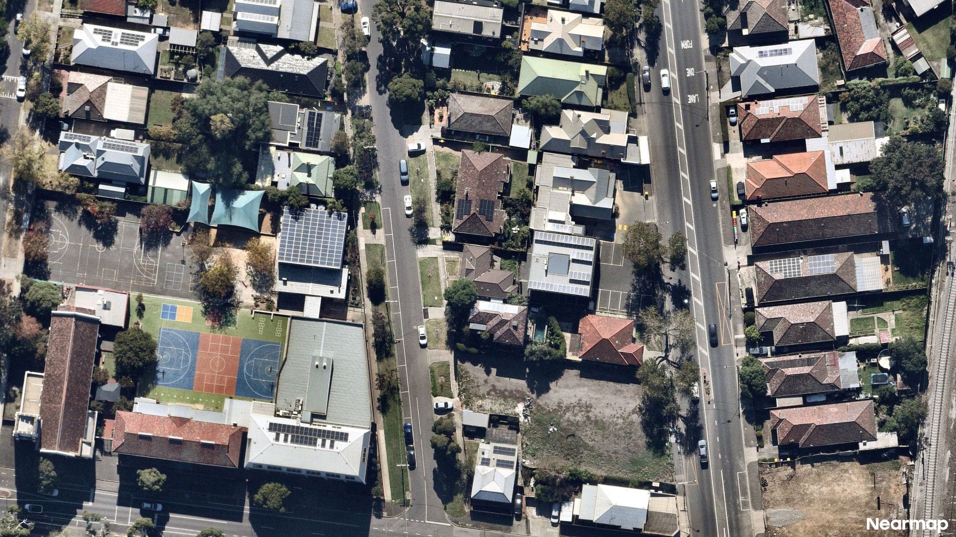 Vertical aerial view