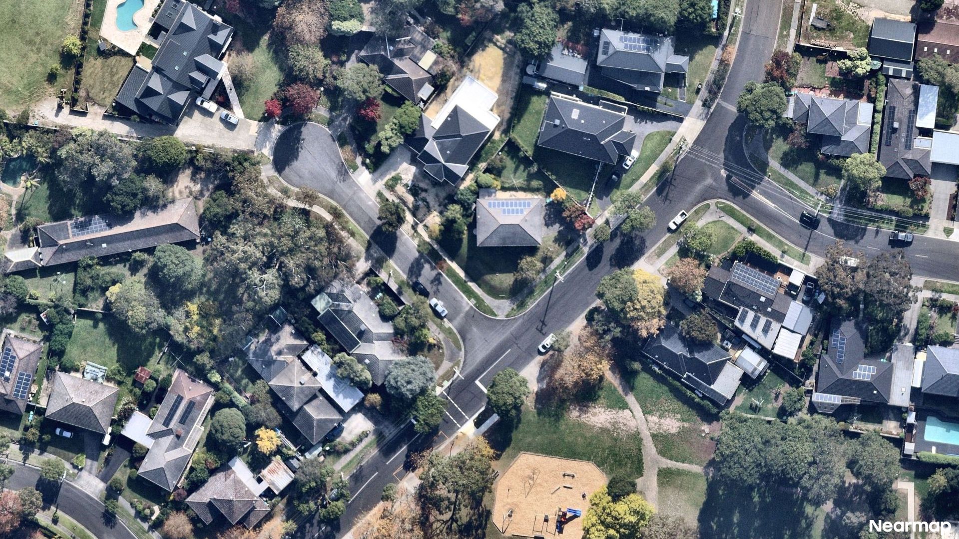 Vertical aerial view
