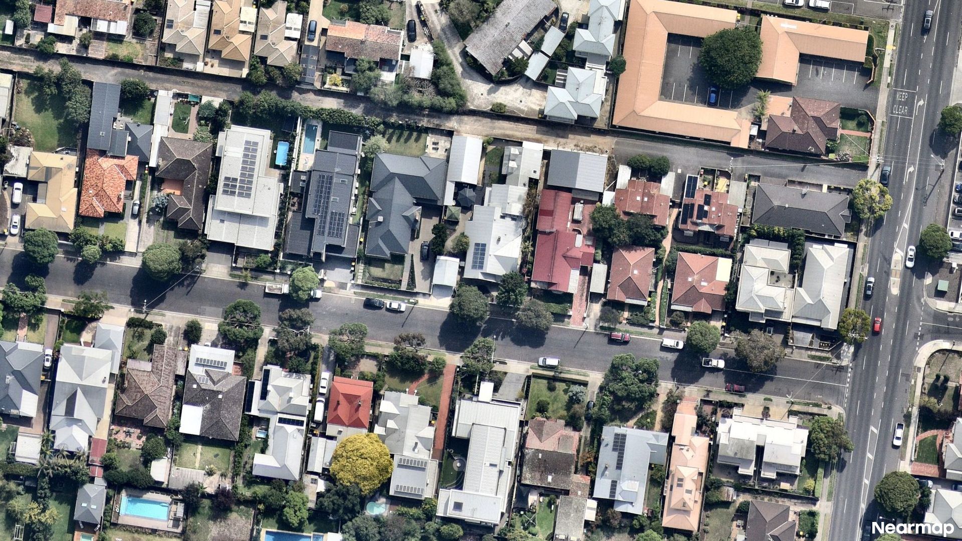 Vertical aerial view