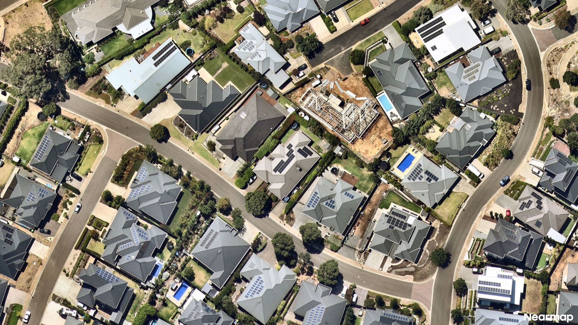 Vertical aerial view