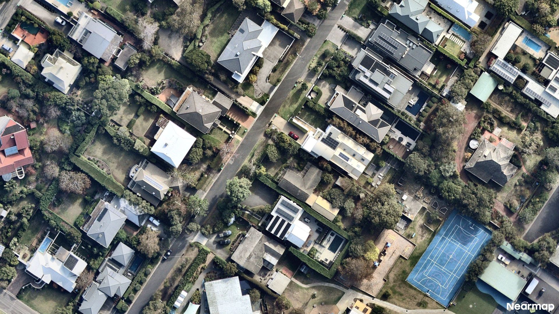 Vertical aerial view