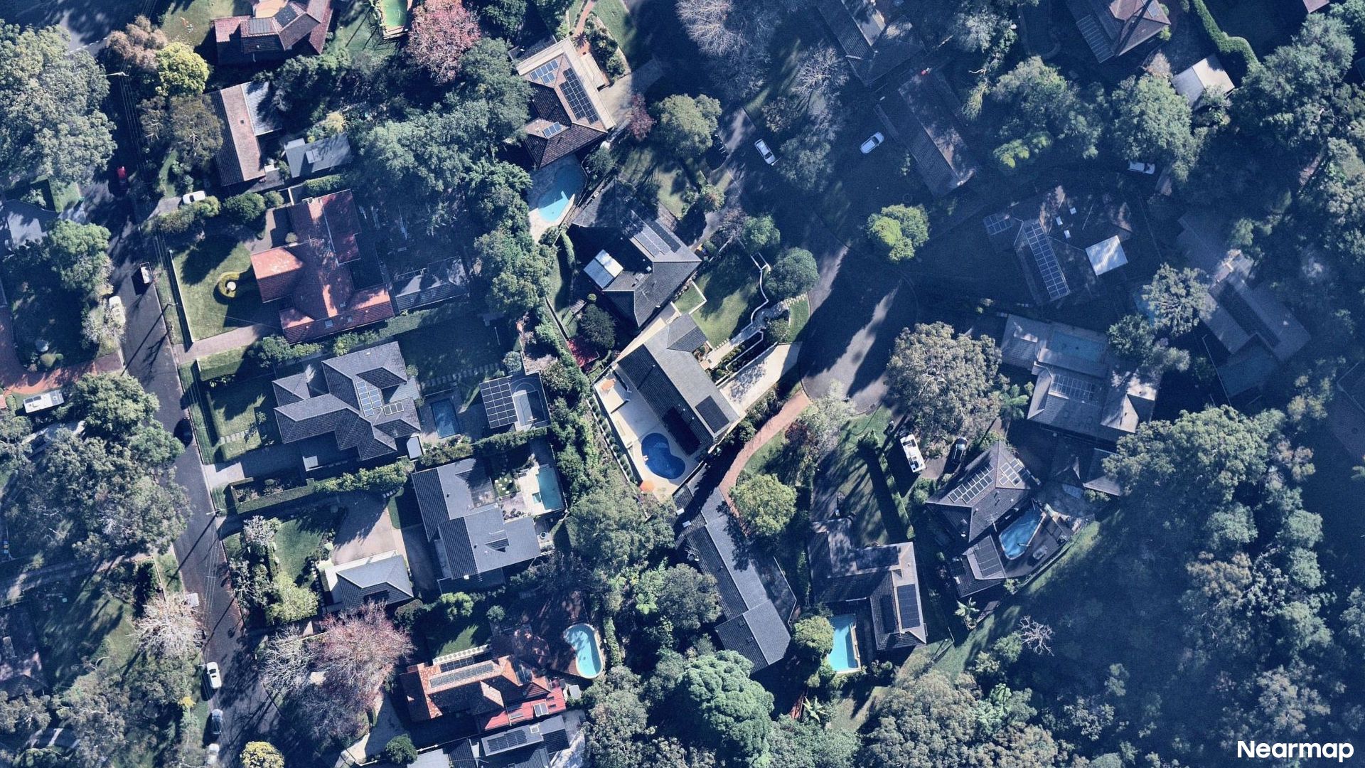 Vertical aerial view